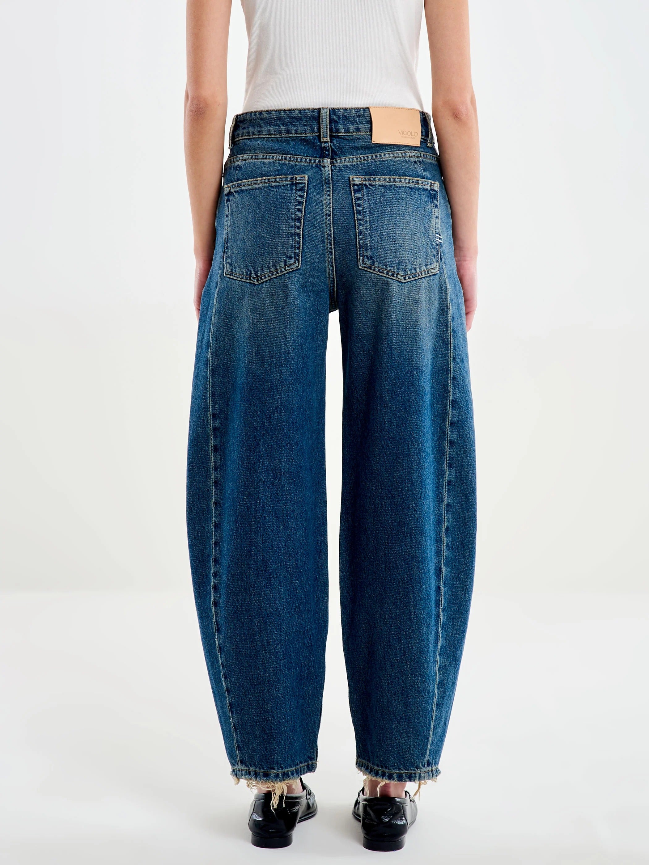 Jeans Chiara Barrel Blu Vintage DAC5070 DENIM BLU VICOLO 