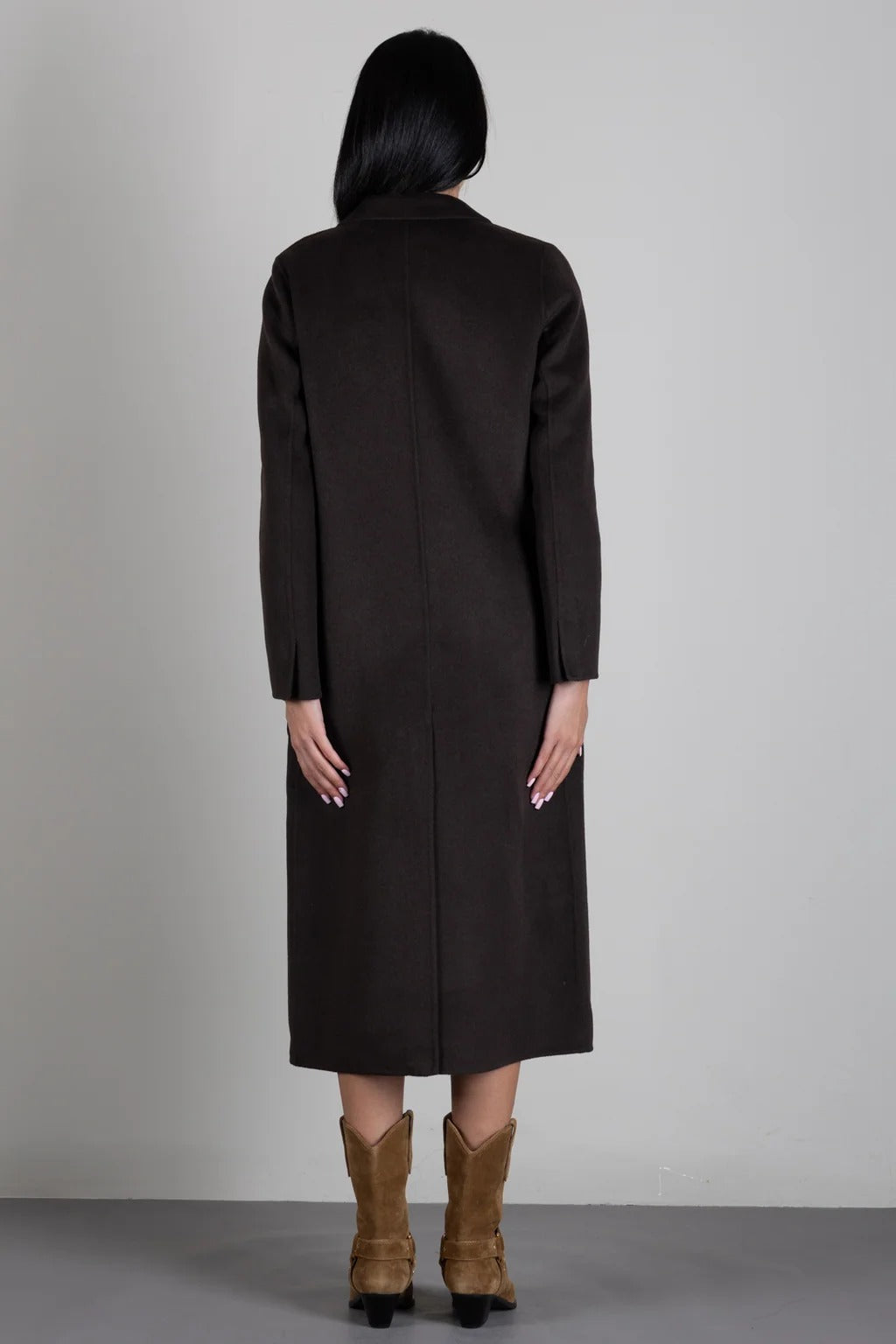Cappotto Lungo In Misto Lana FONDENTE TAC0002 FONDENTE VICOLO 