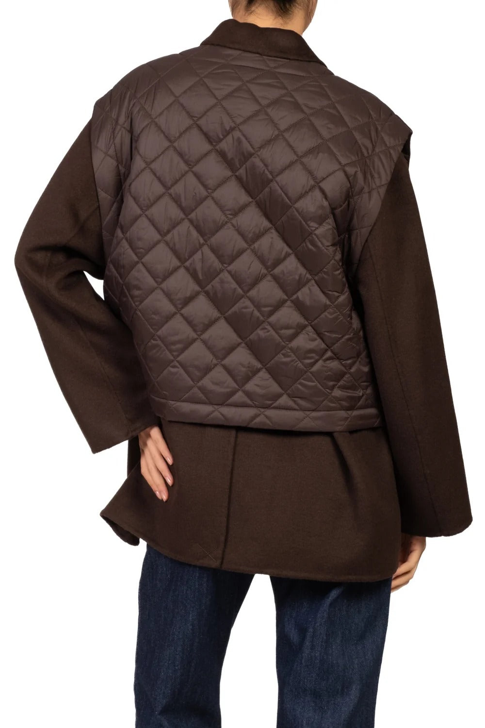 Vicolo - Giacca hand made con gilet piumino Art. TAC0081 fondente TAC0081 FONDENTE VICOLO 