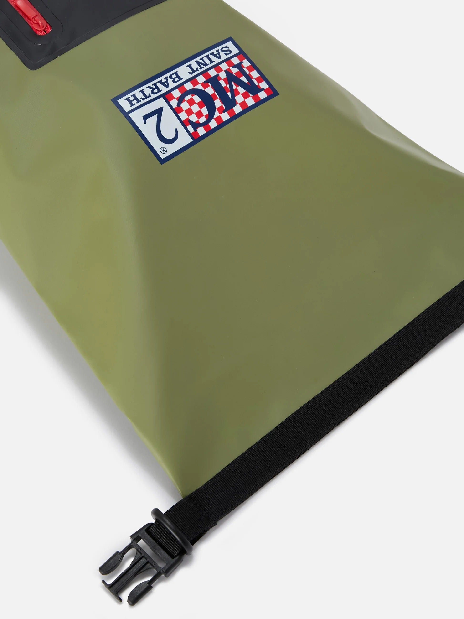 Zaino Backpack Aqua in PVC verde tinta unita con logo stampato BAQ0001 01993H MC2 SAINT BARTH 
