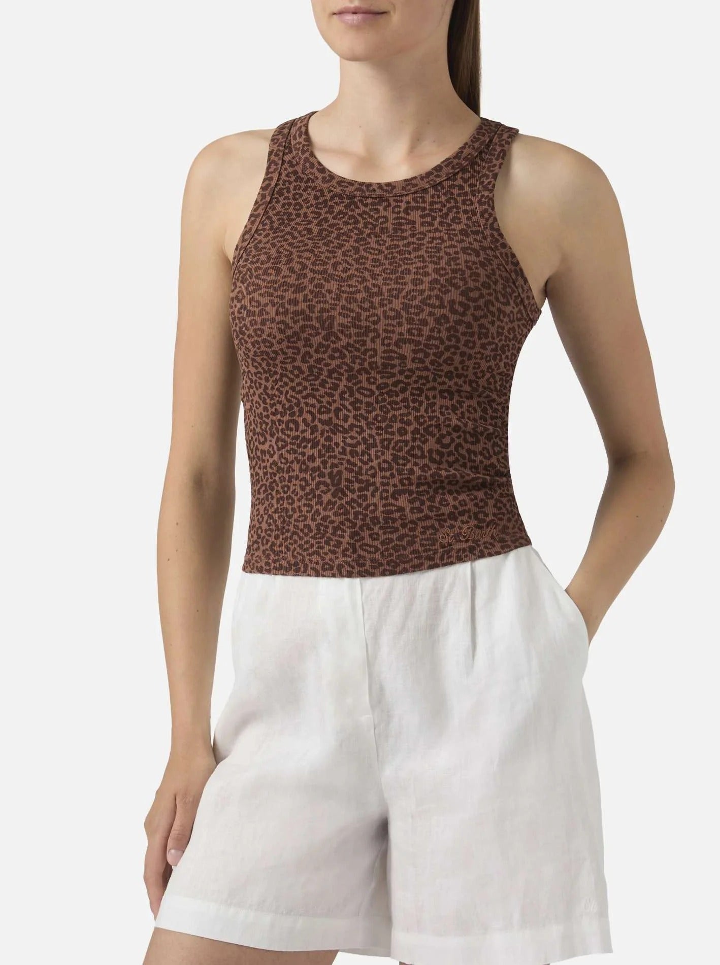 Canotta SAINT BARTH Ada 09032L - Pastel Leopard AAD001 09032L MC2 SAINT BARTH 