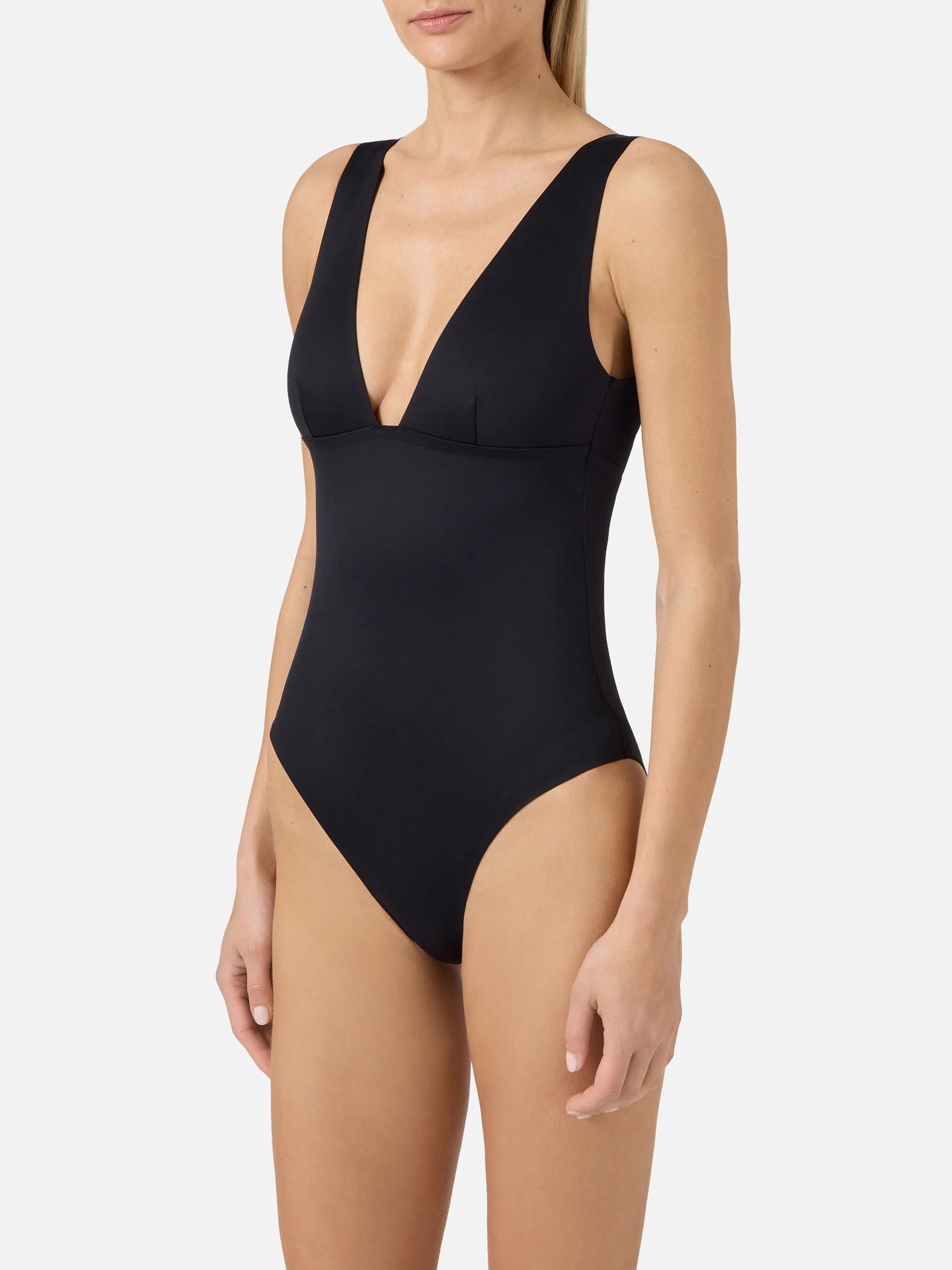 Costume intero Calliope in tessuto tecnico nero CAI001 00017L MC2 SAINT BARTH 