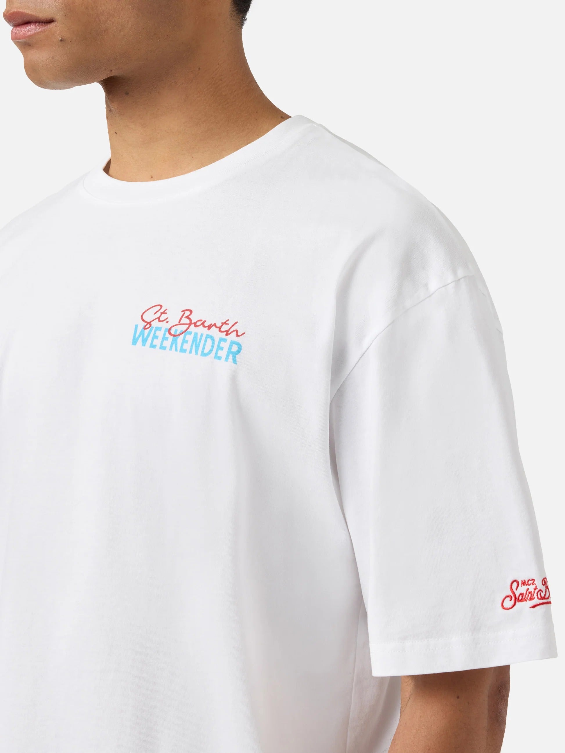 T-shirt Delmar con stampa St. Barth Weekender e maxi grafica sul retro DLR0001 04314L MC2 SAINT BARTH 
