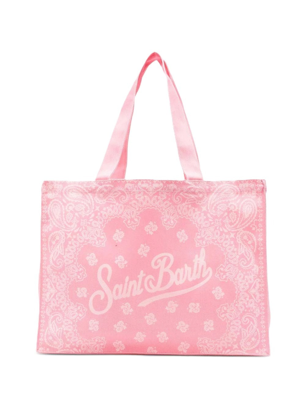 Borsa Essential in tessuto denim con stampa bandana e logo a contrasto EBAGN006 09194L MC2 SAINT BARTH 