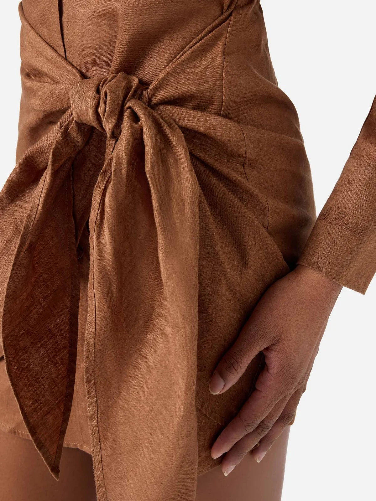 MC2 SAINT BARTH Abito Donna RAVI 00121L LINEN 18 BROWN RVI0001 00121L MC2 SAINT BARTH 