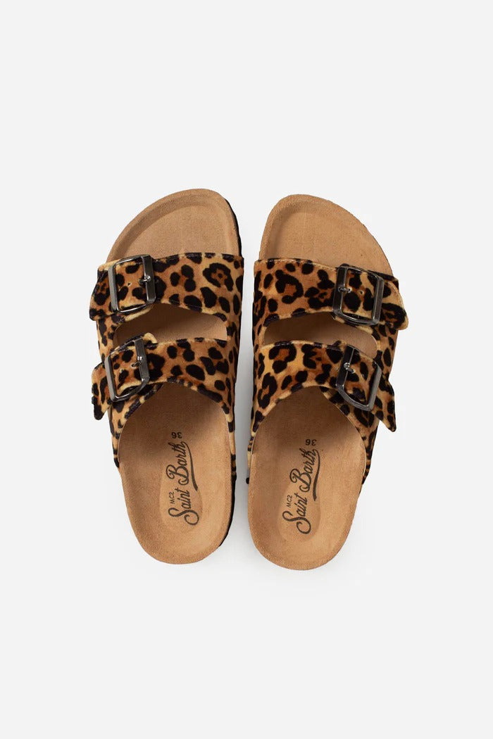 Sandalo in sughero con cinturini MC2 SAINT BARTH ANIMALIER SANW001 01020L MC2 SAINT BARTH 