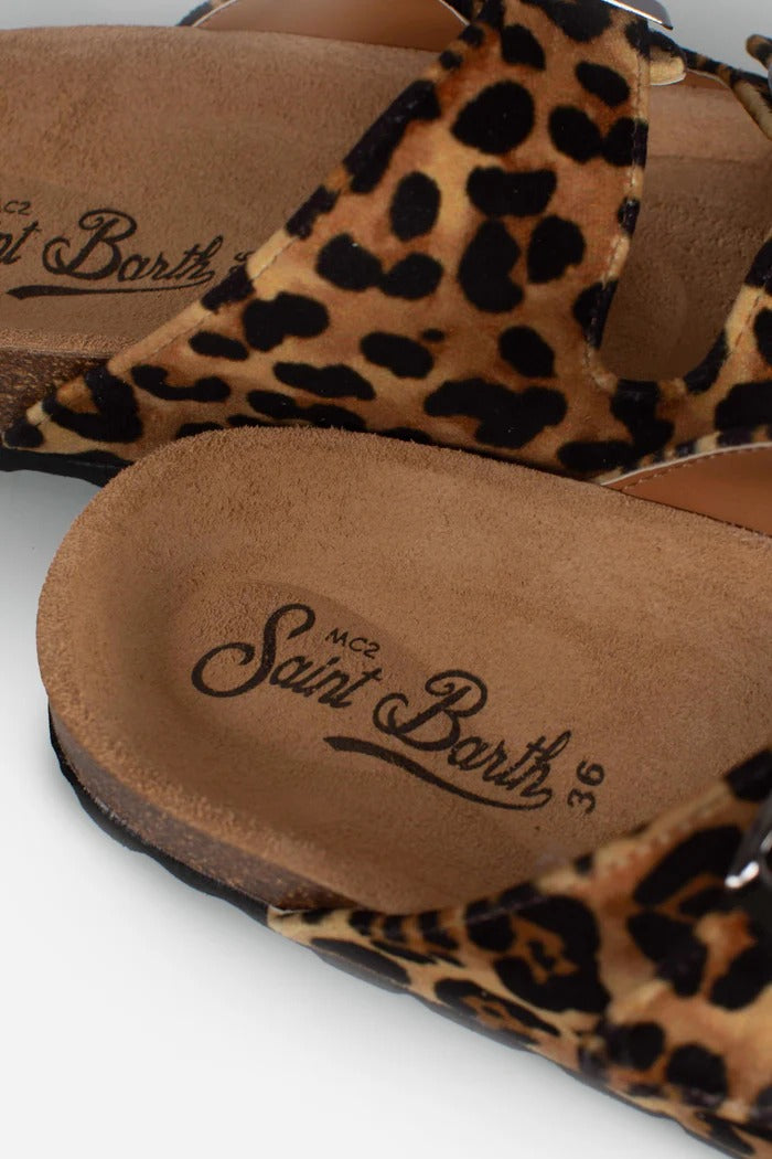 Sandalo in sughero con cinturini MC2 SAINT BARTH ANIMALIER SANW001 01020L MC2 SAINT BARTH 