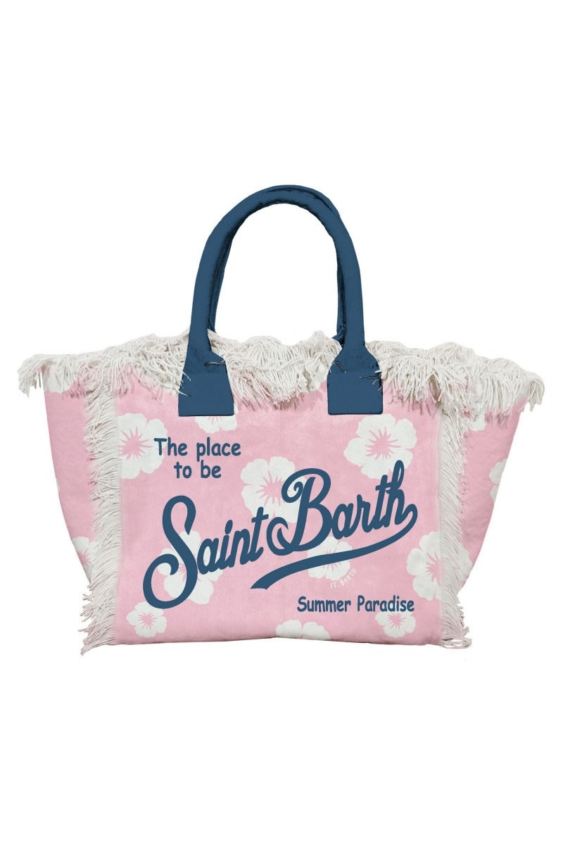 mc2 saint barth<BR/>borsa vanity hibiscus bianco/rosa donna VANI001 02274L MC2 SAINT BARTH 