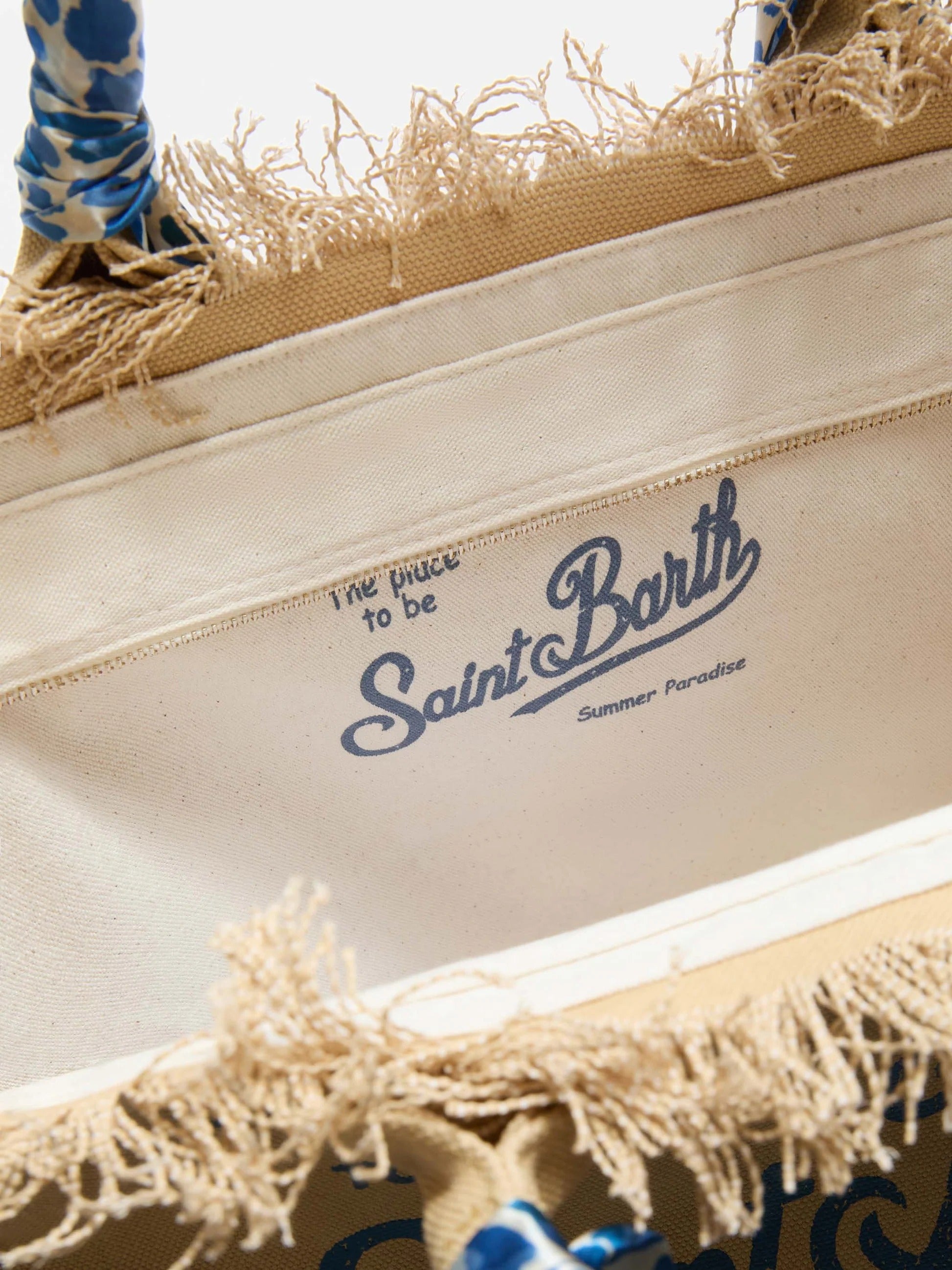 Borsa Vanity canvas stampa safari beige VANI045 09245L MC2 SAINT BARTH 
