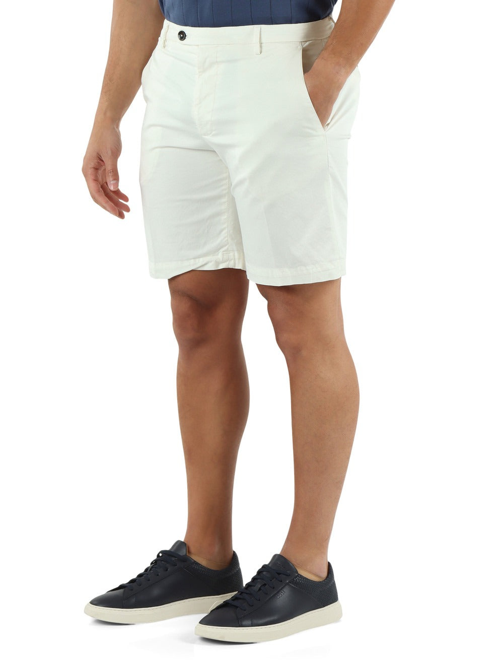 Bermuda Uomo Michael Coal in Cotone Pima Stretch bianco MCCHD2563S26B 282 MICHAEL COAL 