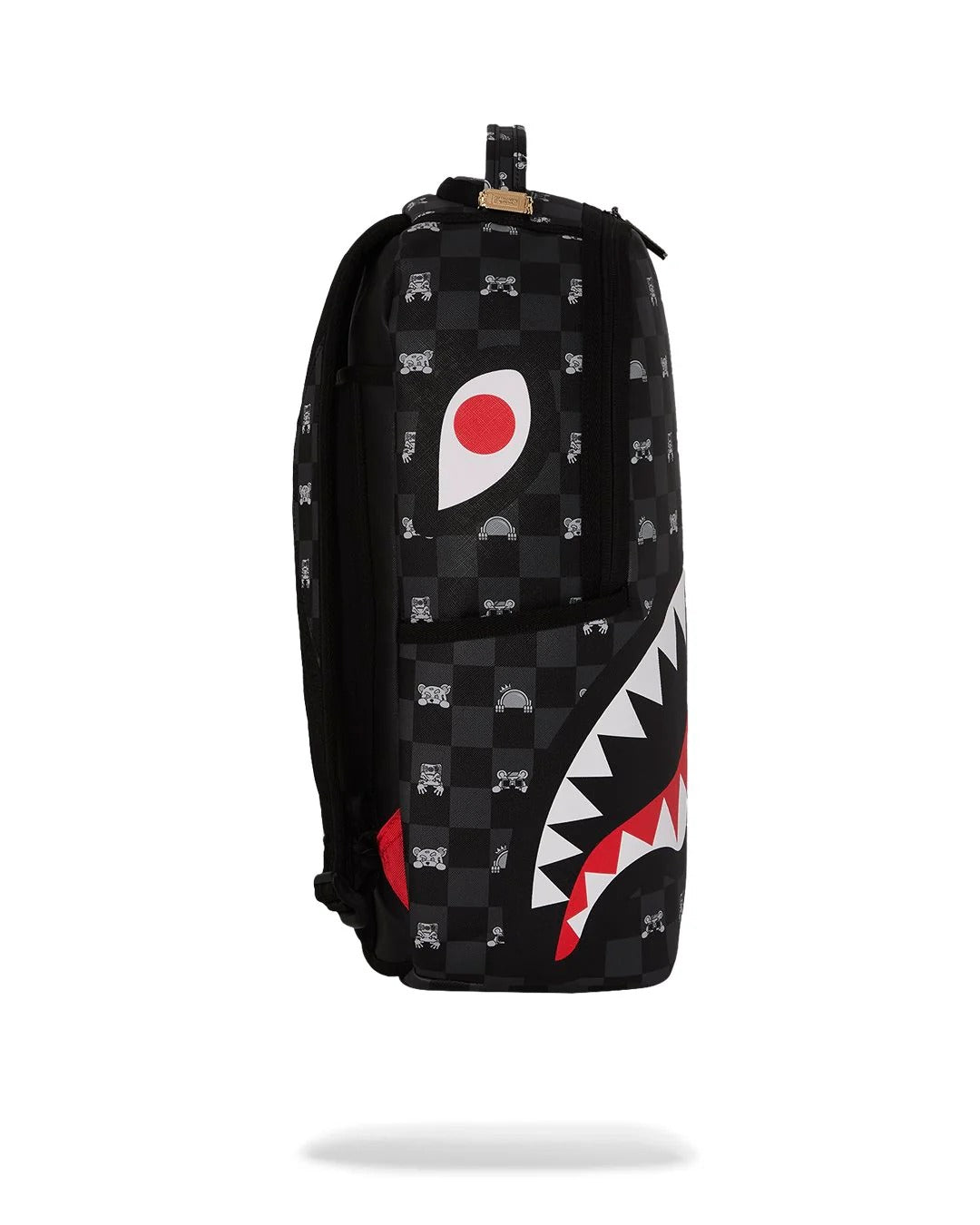 SPRAYGROUND  910B8872NSZ  GRAY PEEKING CHARACTER CHECK BACKPACK 910B8872NSZ V.UNICA SPRAYGROUND 