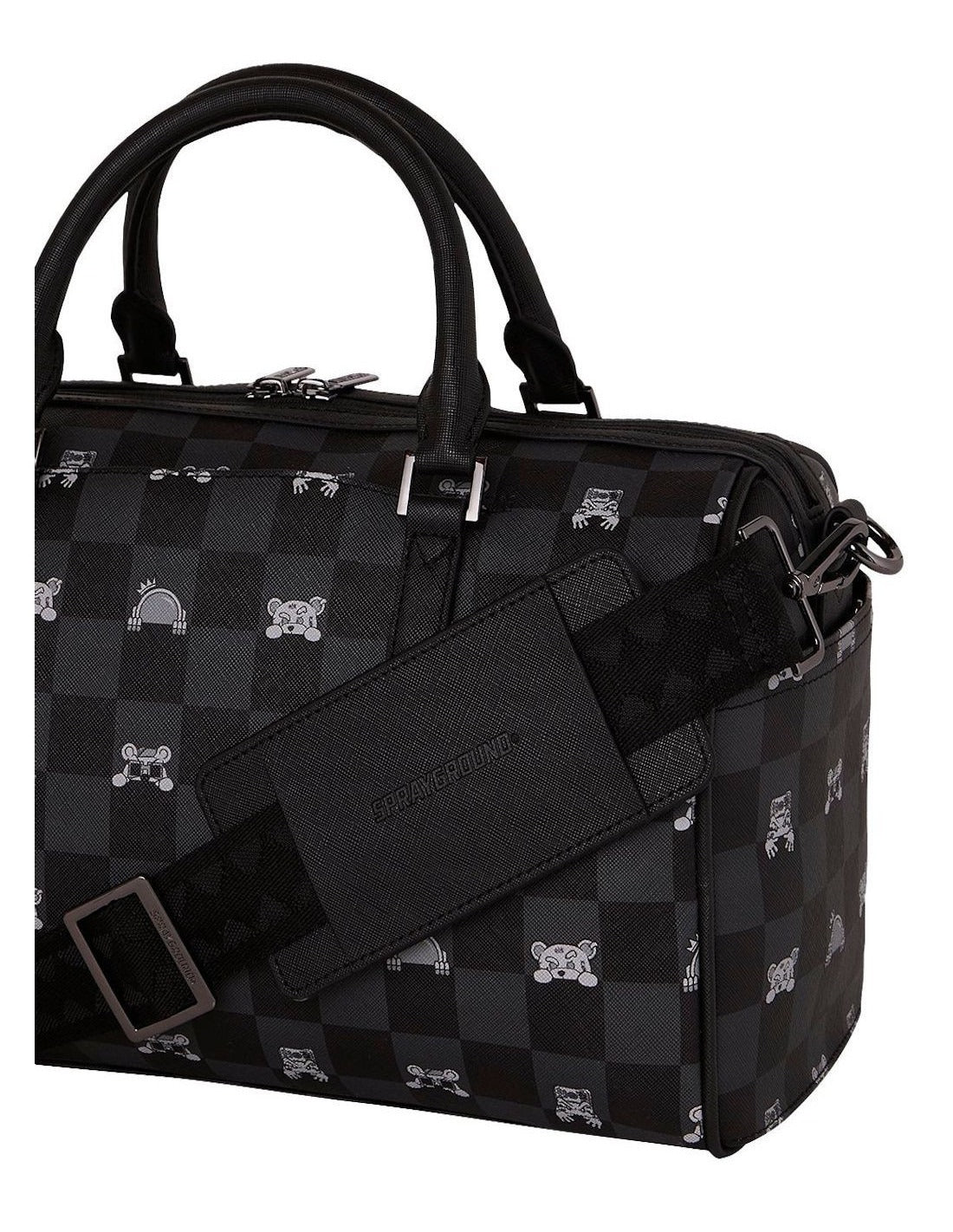 SPRAYGROUND UNISEX GRAY PEEKING CHARACTER CHECK MINI 910B8911NSZ V.UNICA SPRAYGROUND 