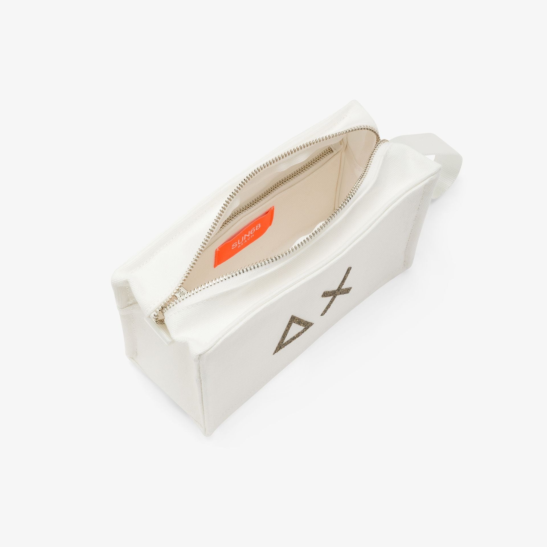 Beauty case in tela di cotone bianco panna W36204 31 SUN 68 