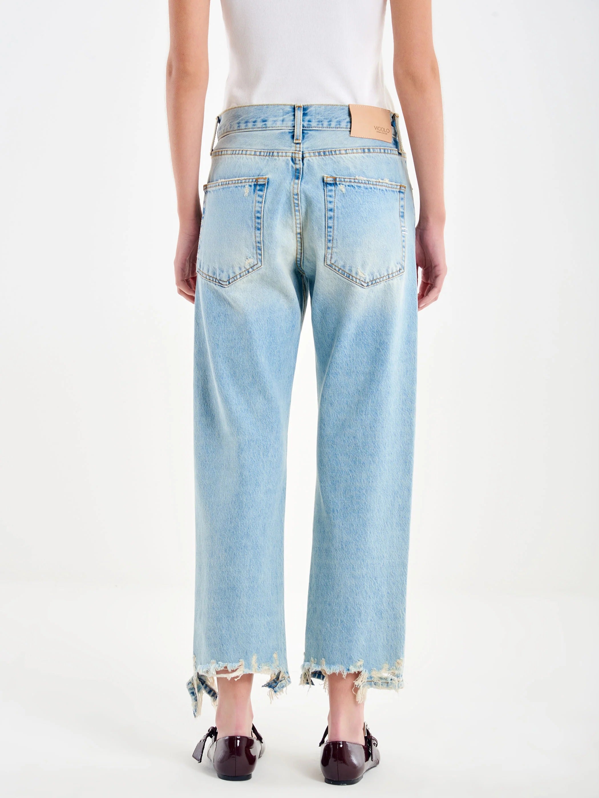 Vicolo <BR/>Jeans Straight Relaxed Zeke Vintage DAB5121 DENIM VINTAGE VICOLO 