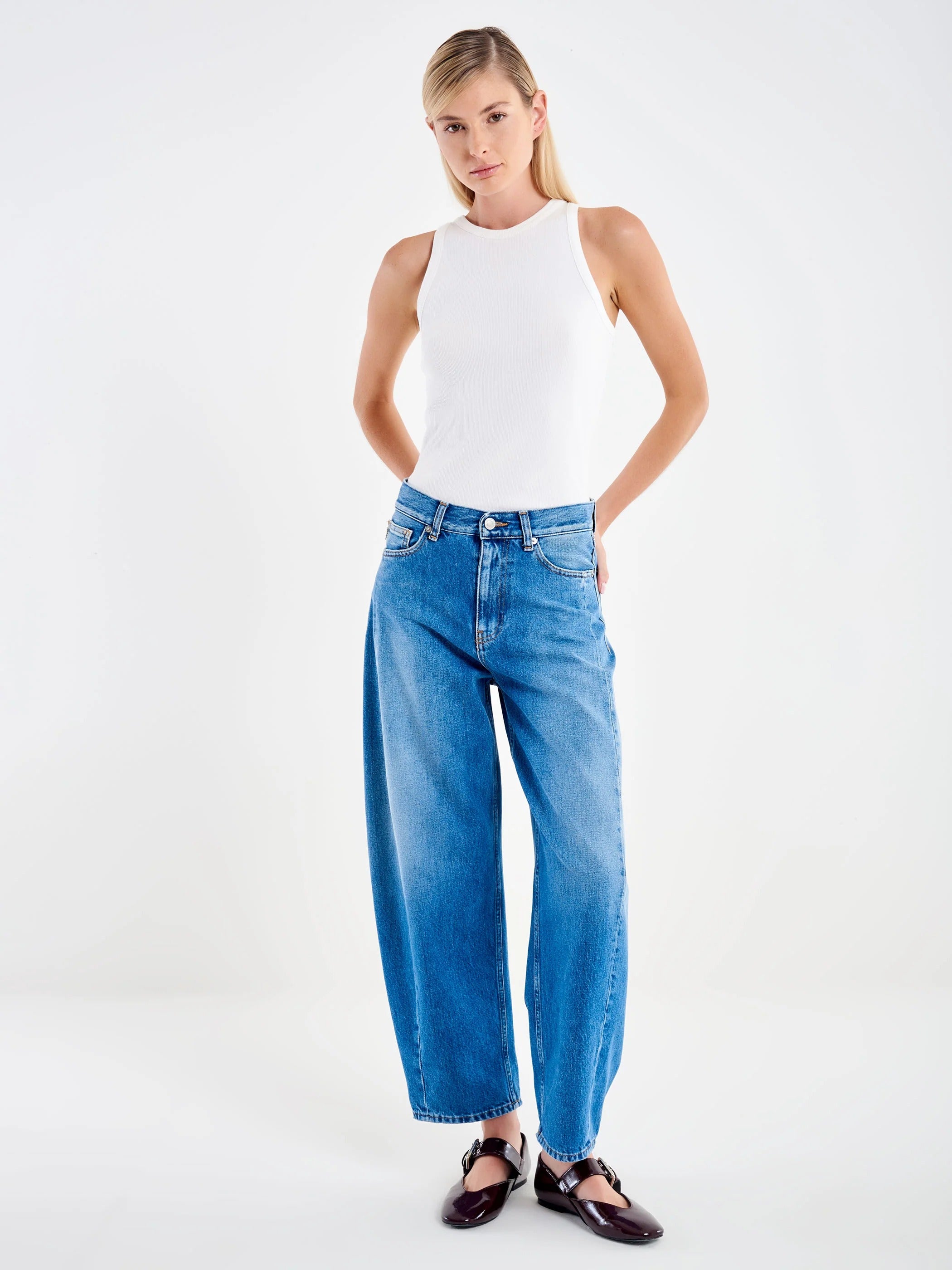 Vicolo Jeans Chiara Barrel Blu DAB5158 DENIM BLU VICOLO 