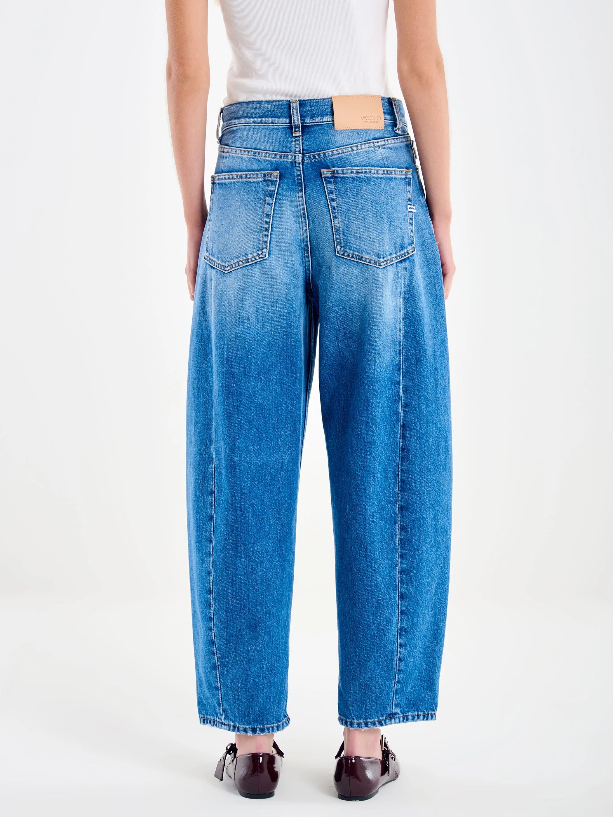 Vicolo Jeans Chiara Barrel Blu DAB5158 DENIM BLU VICOLO 