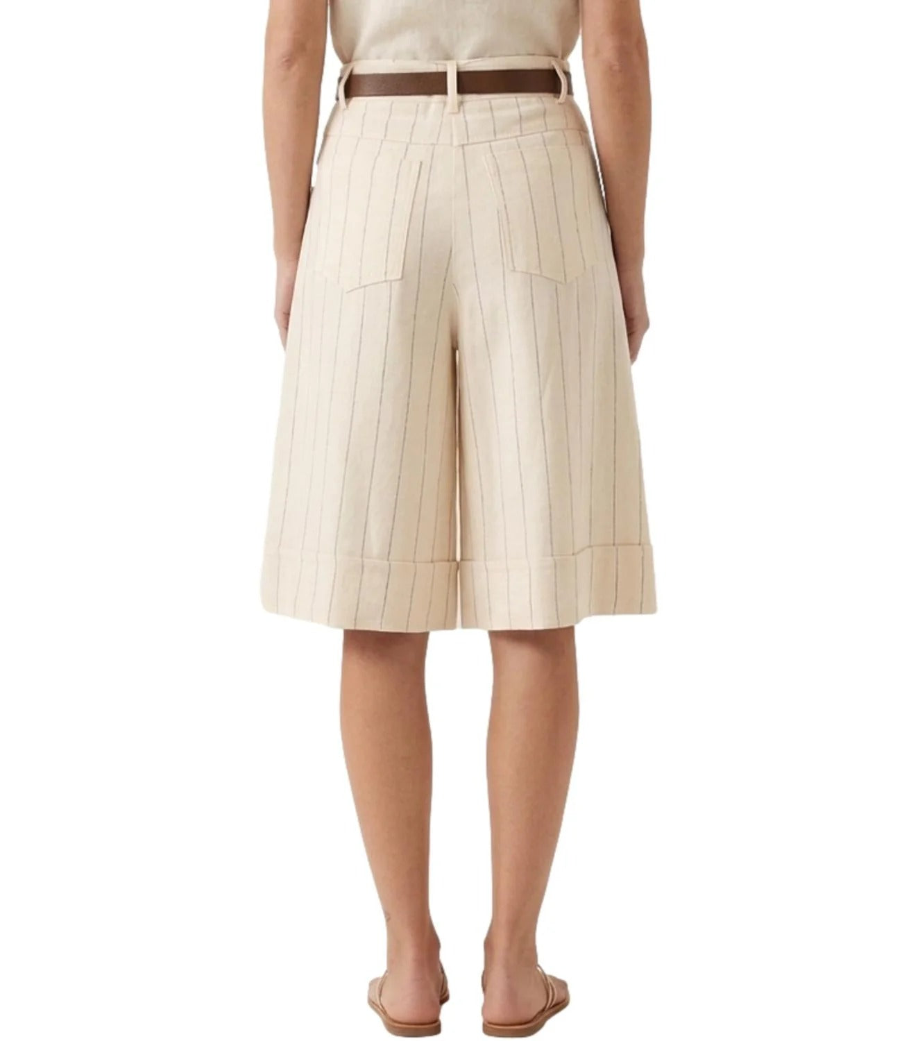 Vicolo Bermuda da Donna - Panna - Tab1674 TAB1674 BURRO/NERO VICOLO 