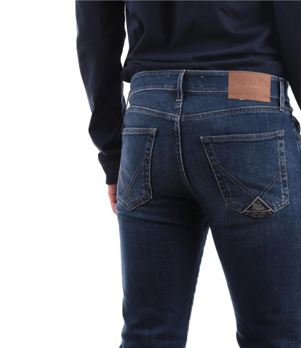 Roy Roger's Jeans Straight leg in denim blu scuro RF144 main image 1