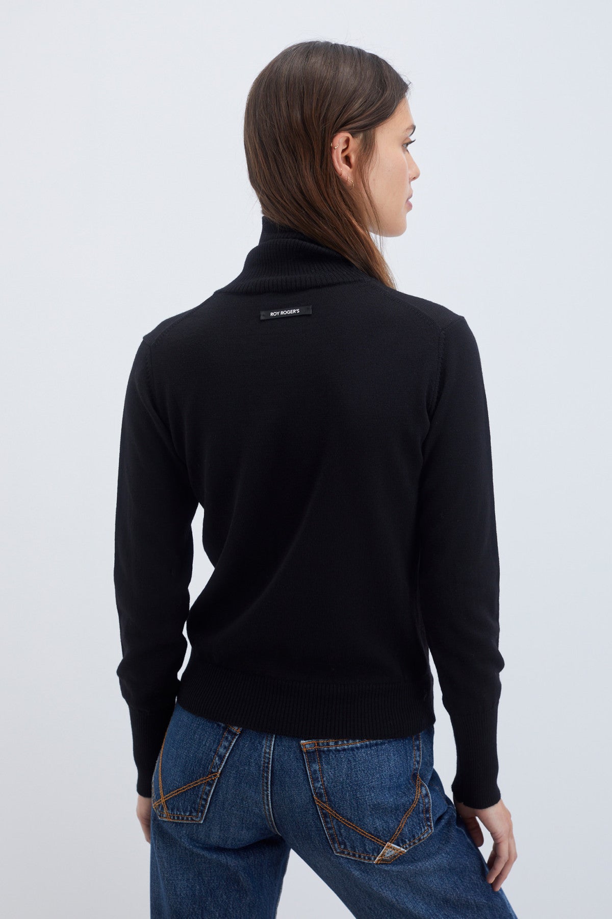 Turtle Neck Slim Black