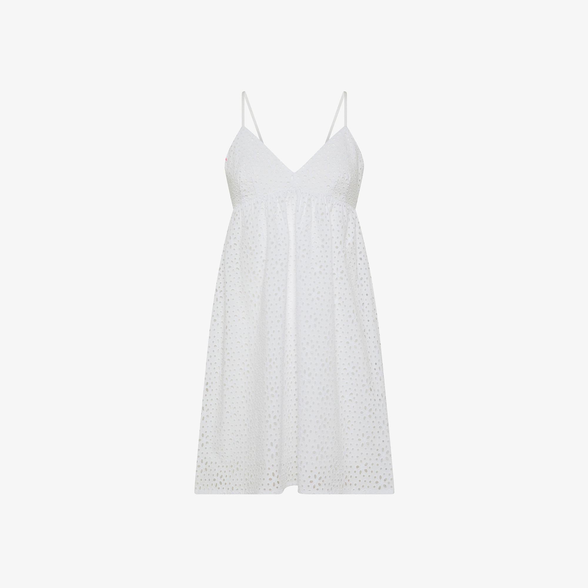 Abito in cotone Sangallo bianco S35262 01 SUN 68 