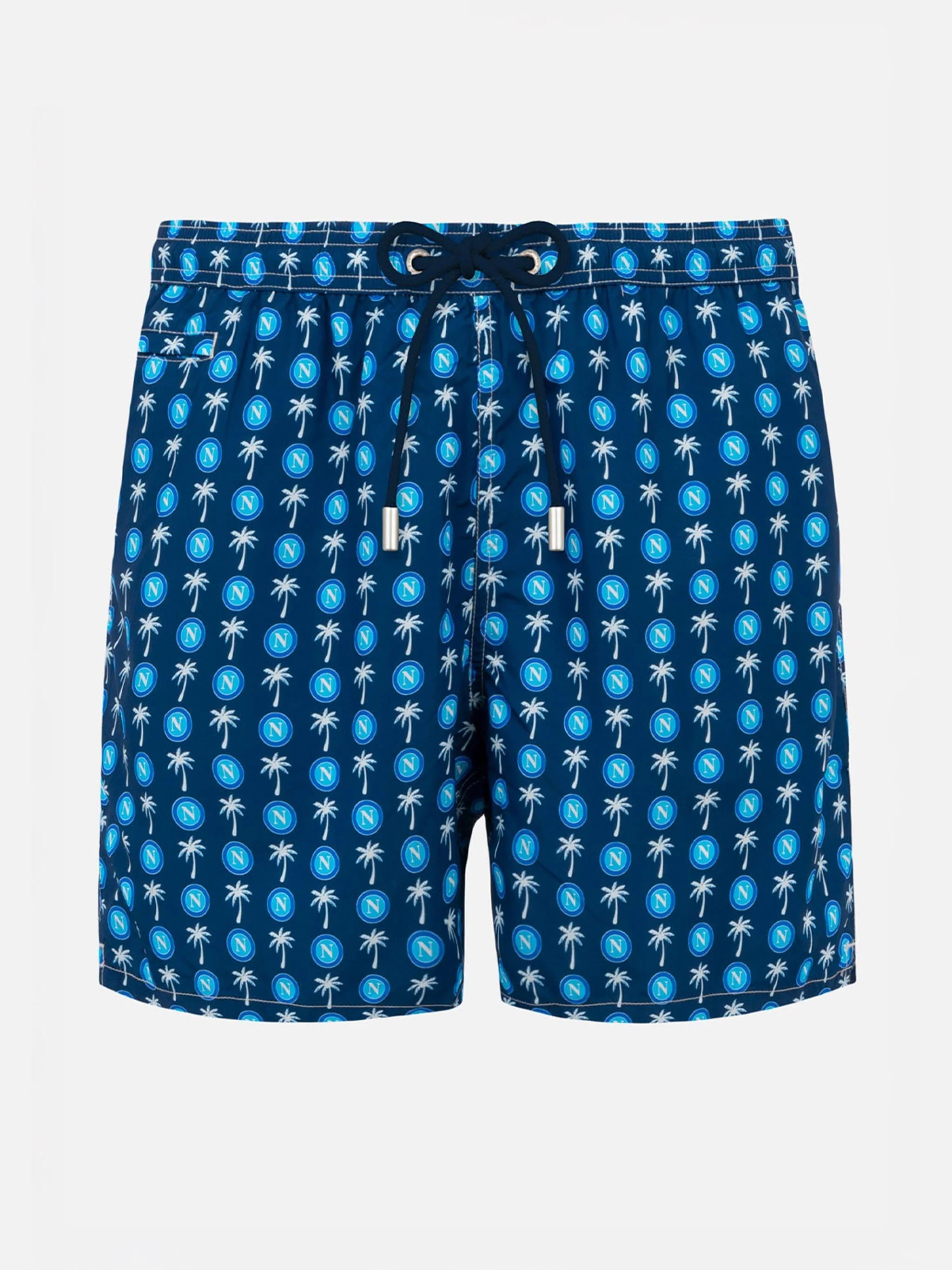 Costume da bagno da uomo in tessuto leggero con stampa logo Napoli | SSC NAPOLI EDIZIONE SPECIALE LIG0003 09601D MC2 SAINT BARTH 