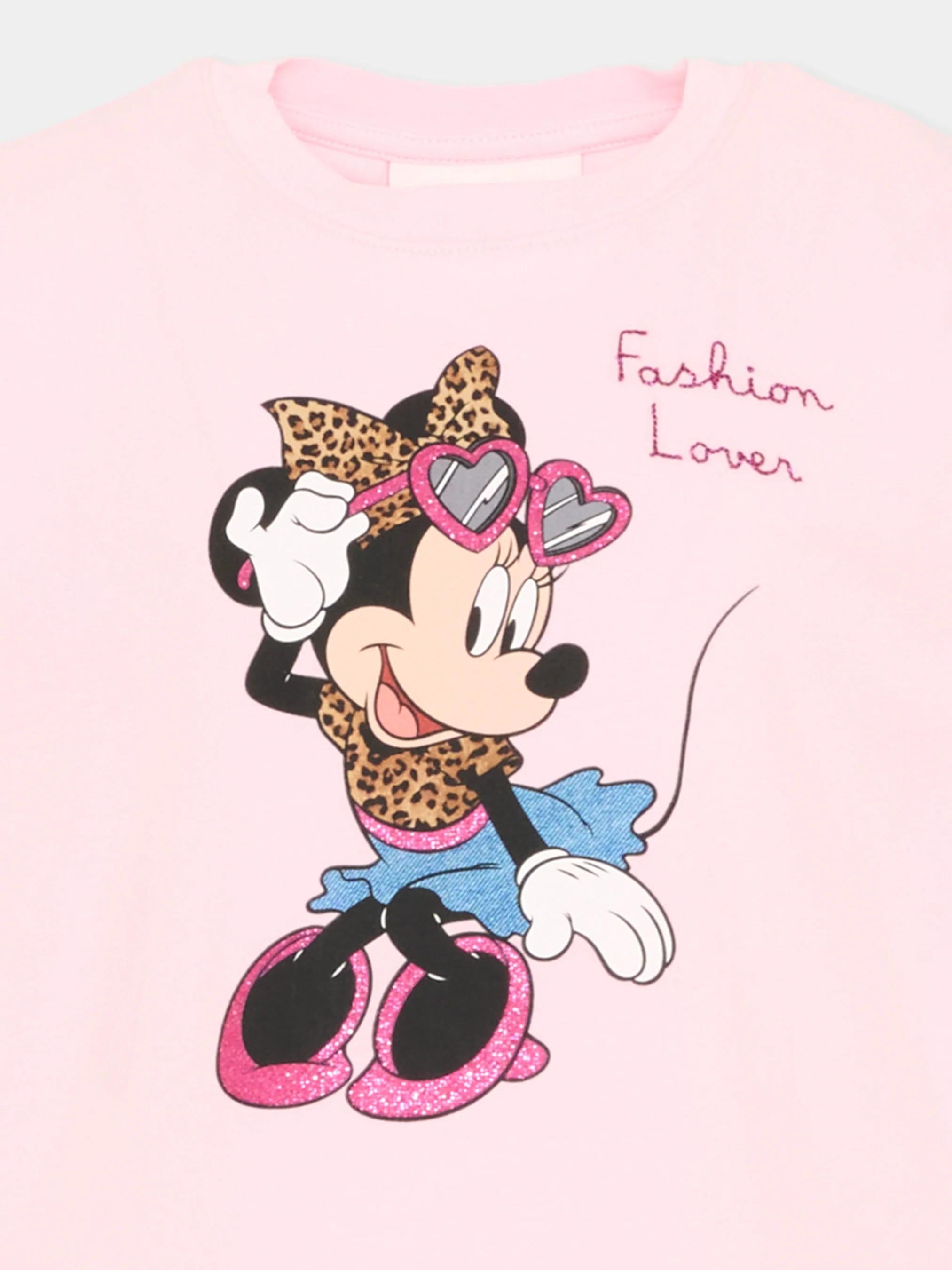 Mc2 Saint Barth<BR/>T-shirt rosa Elly per bambina Minnie ELLY001 00301L MC2 SAINT BARTH 