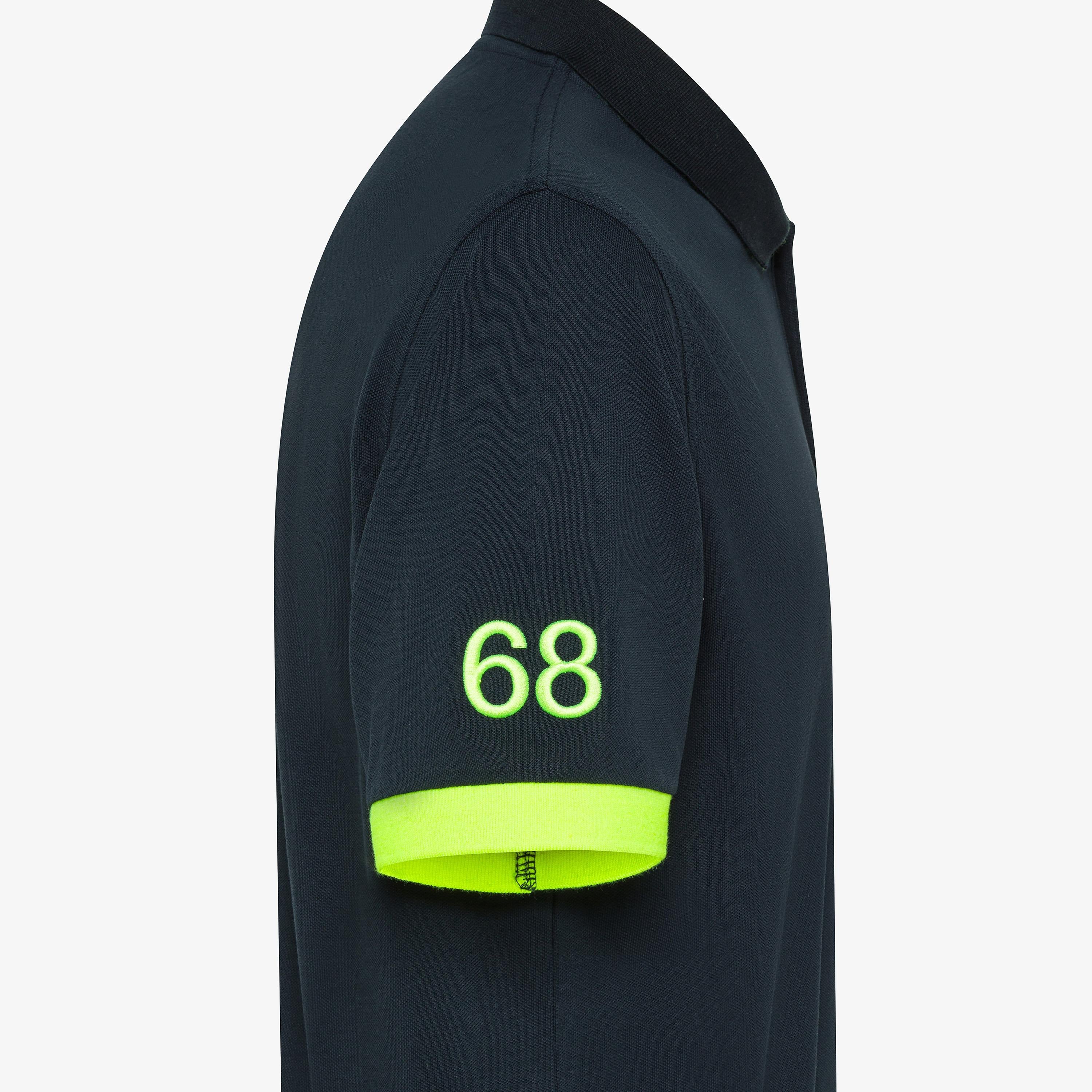 SUN68 Polo big logo fluo Navy Blue A36121 07 SUN 68 