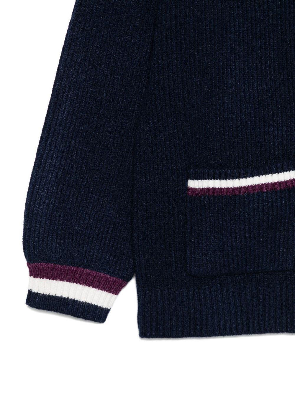 Twinset Cardigan con bande bicolor blue 252GJ3033 11956 TWINSET 