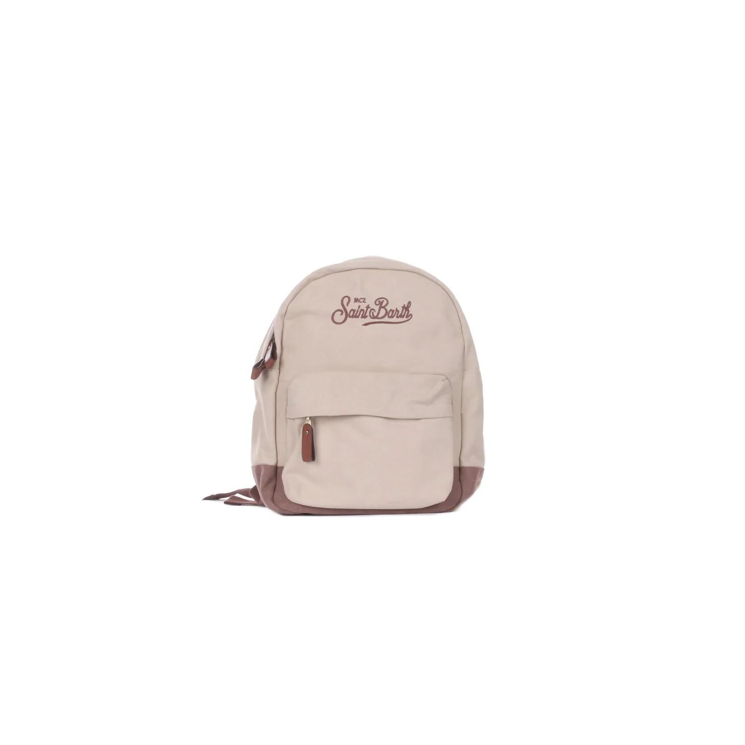 MC2 SAINT BARTH Unisex Zaino CANB001 00368L 1118 EMB Canvas backpack Beige CANB001 00368L MC2 SAINT BARTH 