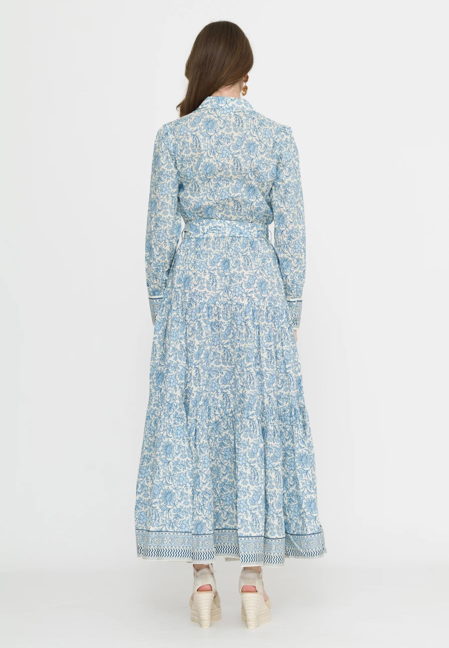 Abito lungo "Jensen" Saint Barth azzurro stampa paisley JNS0001 09402L MC2 SAINT BARTH 