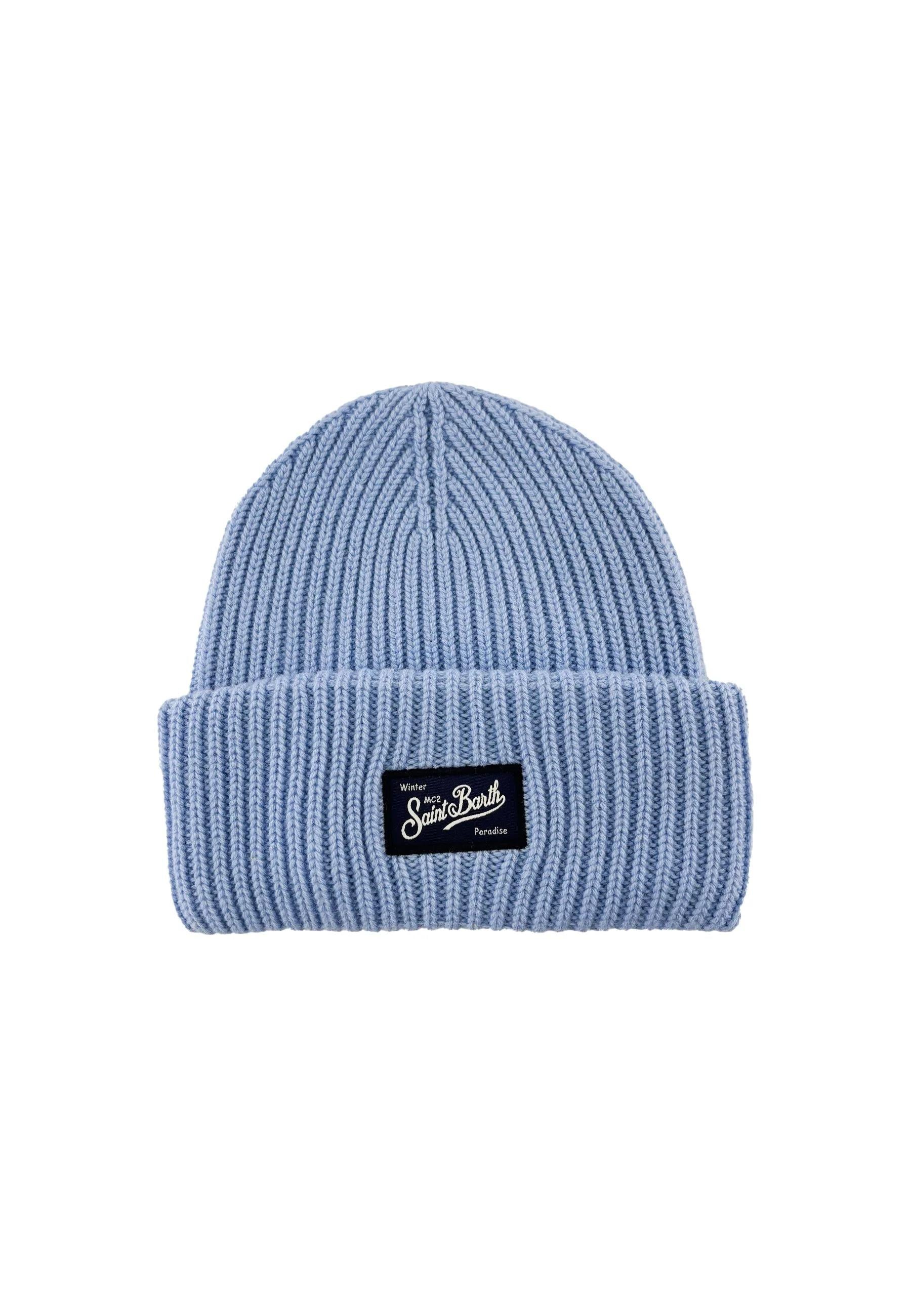 MC2 Saint Barth Kids<BR/>Berretto Berry Jr. light blue BRRR0001 02303I MC2 SAINT BARTH 