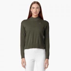 AGATA COTTON CASHMERE GREEN BLACKISH K81341W ASR K-WAY 