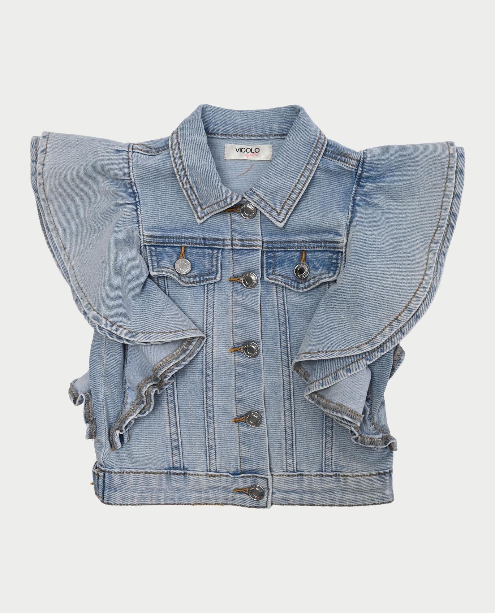 Giubbotto in denim Vicolo bambina 3146OD00441LIGHT BLUE 3146OD00441 LIGHT BLUE VICOLO 