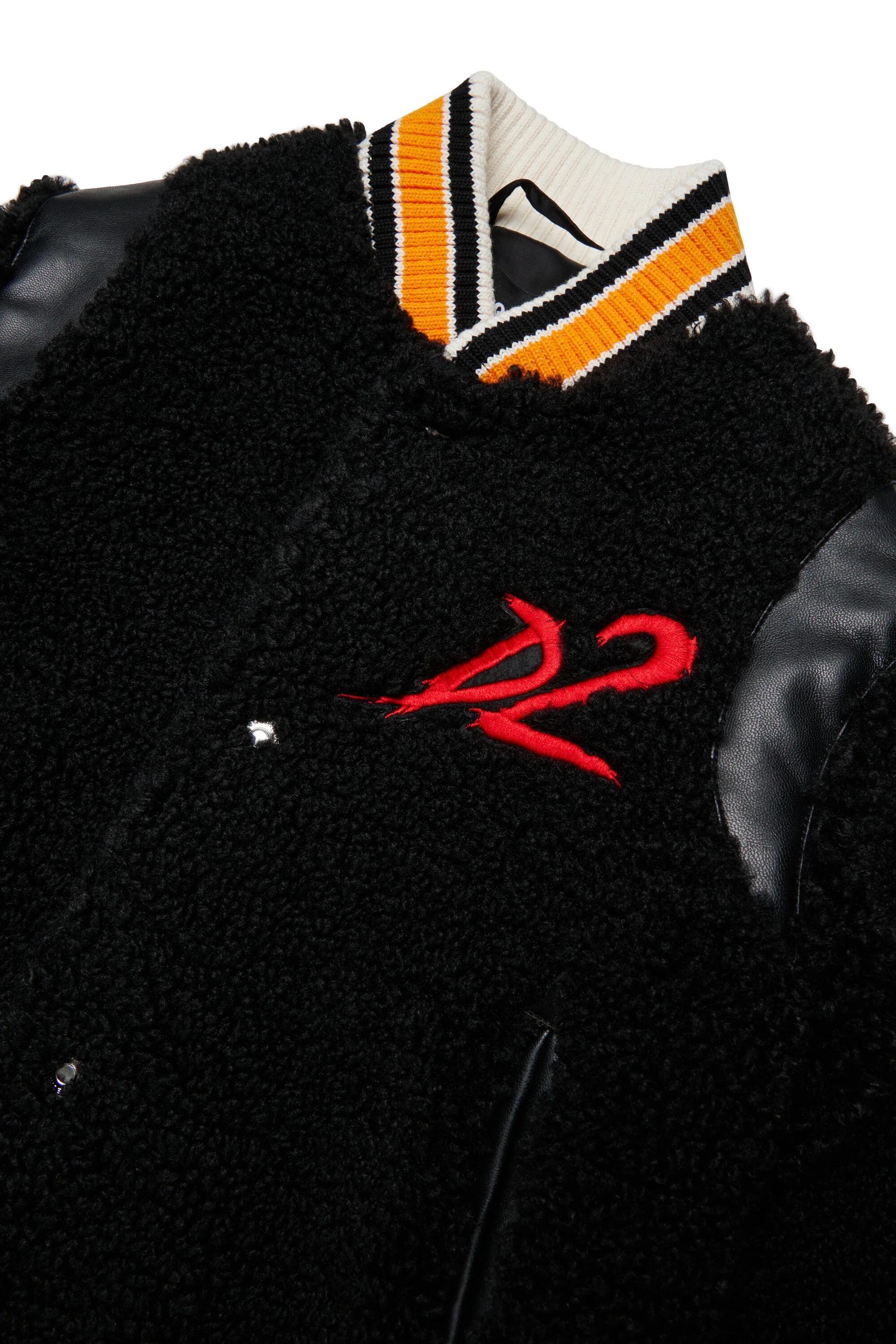 DSQUARED2<BR/>Giacca bomber in teddy con patch Bear DQ3053-D0AEA DQ900 DSQUARED KID 