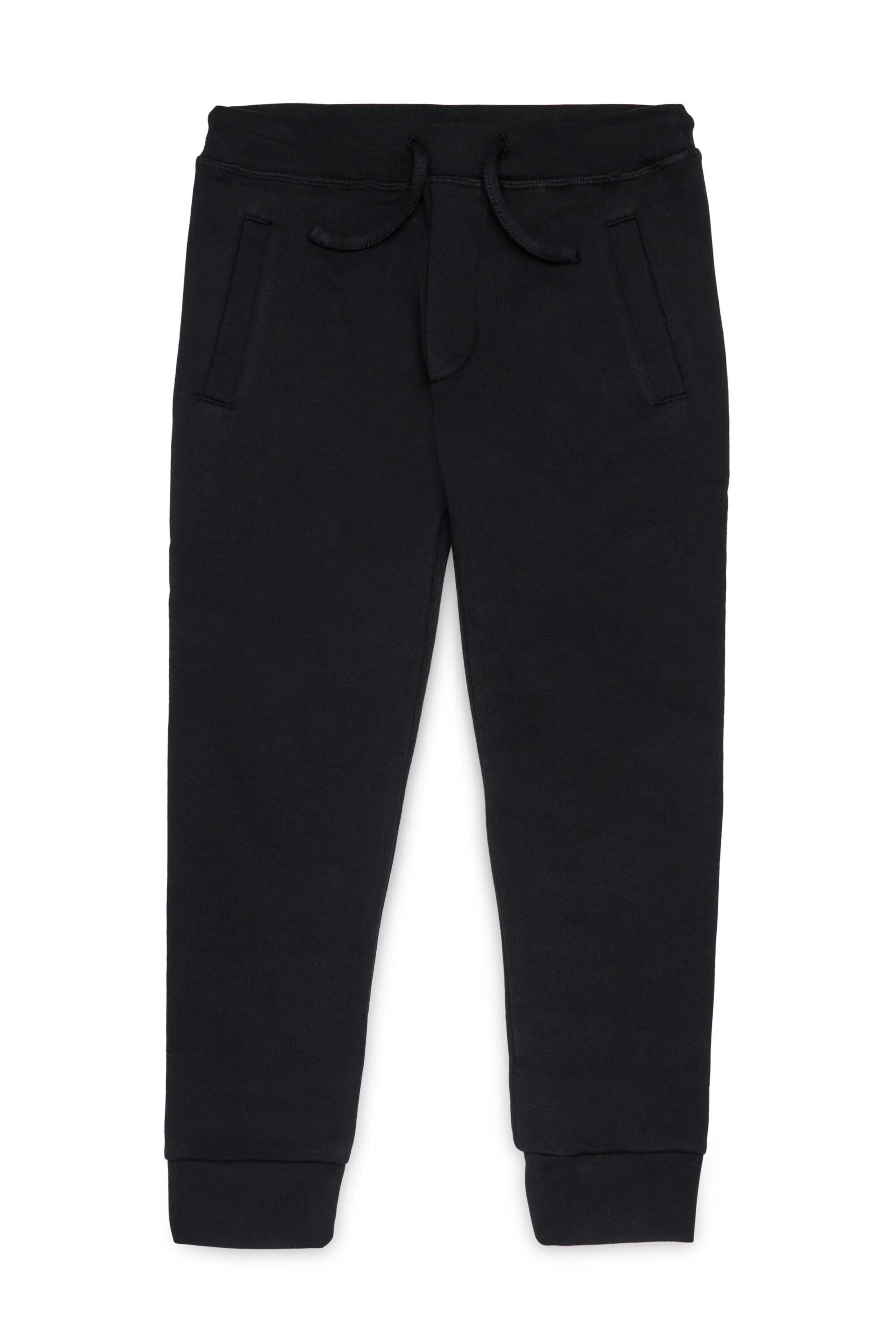 Pantaloni jogger in pile con logo ICON nero DQ3033-D00ZF DQ900 DSQUARED KID 