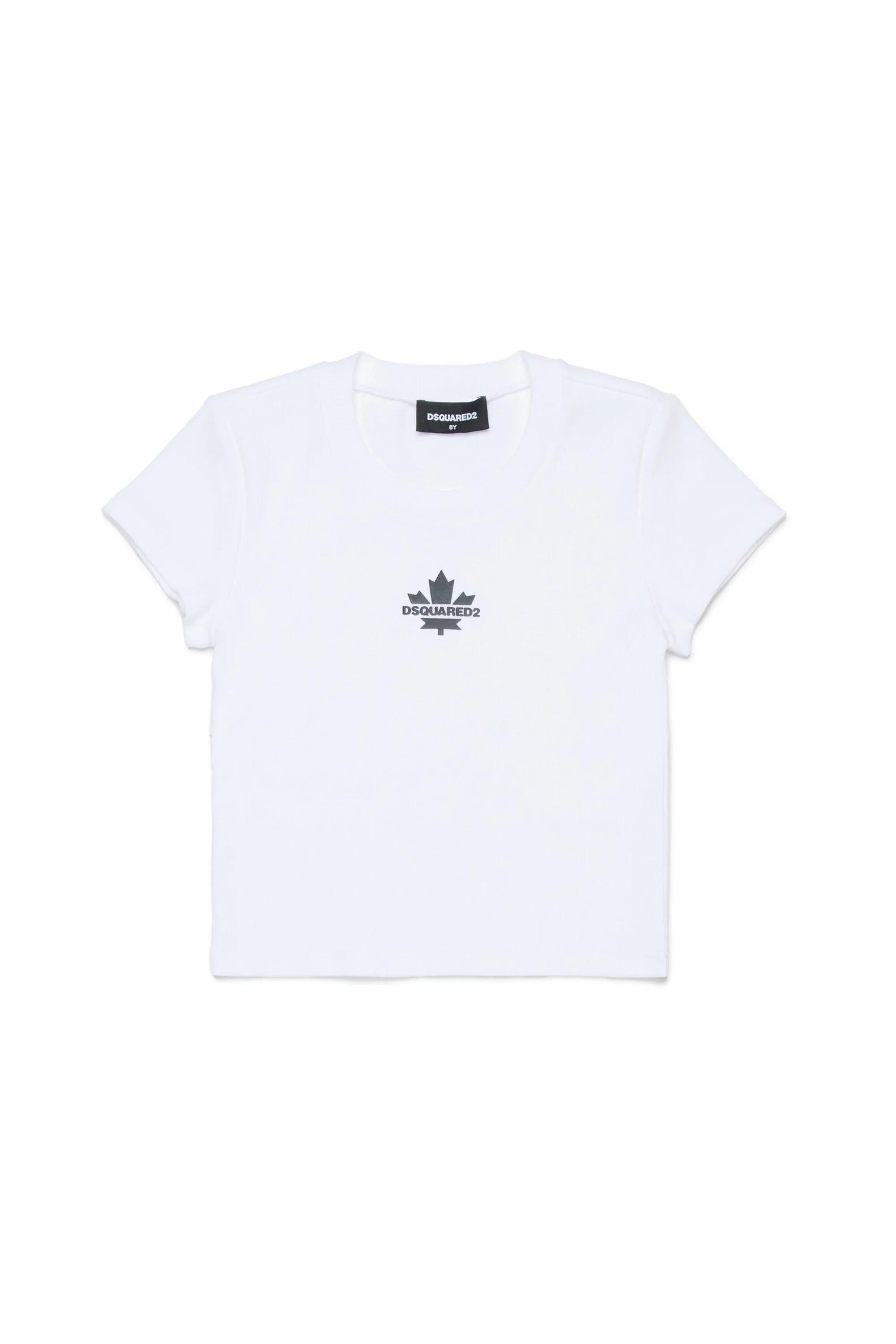 DSQUARED2<BR/>T-shirt girocollo bambina con logo bianca DQ3160-D0AGG DQ100 DSQUARED KID 