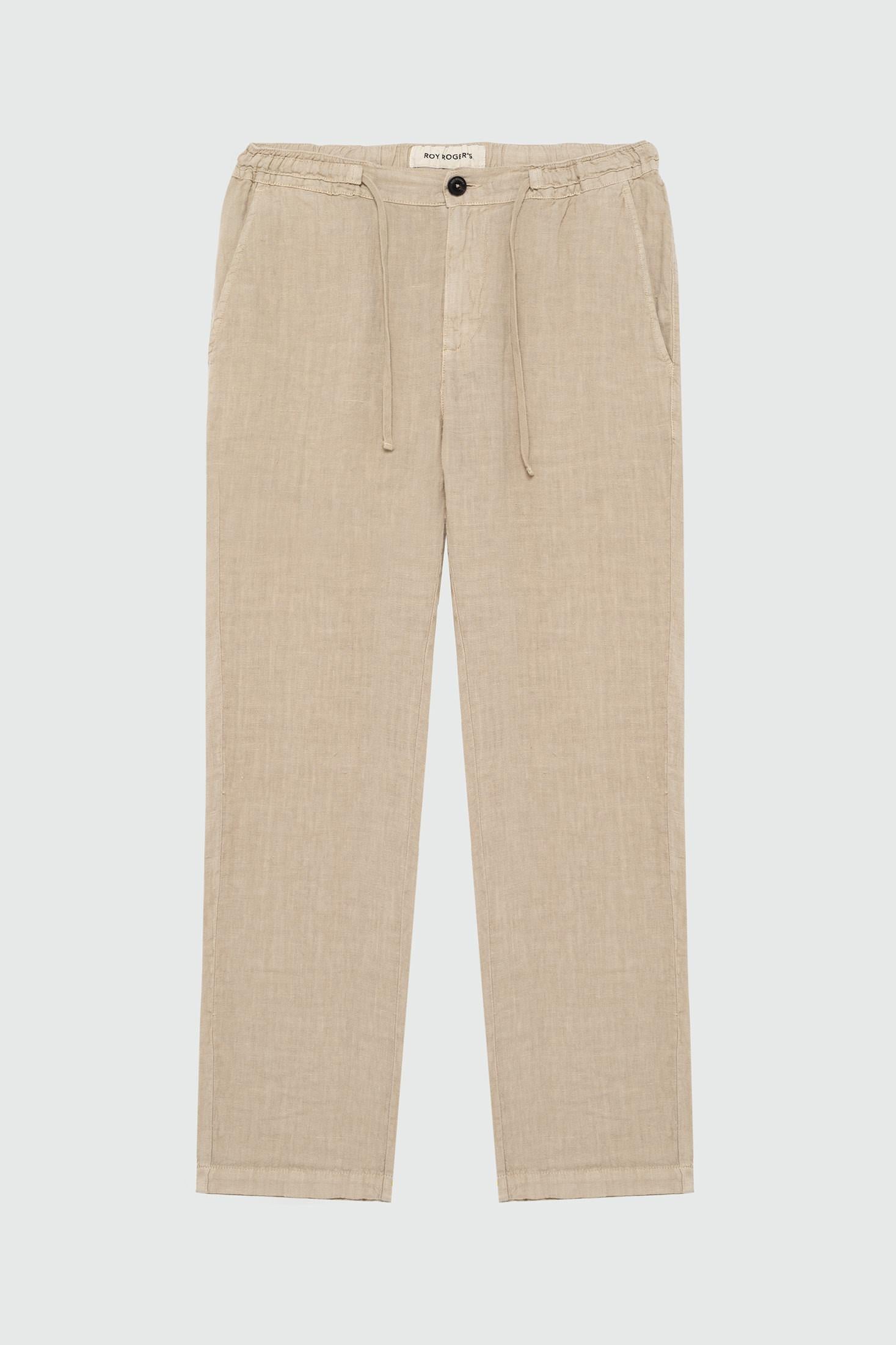 Pantalone portofino heavy linen dyed Beige RRU90301P4230569 C0105 ROY ROGER'S 