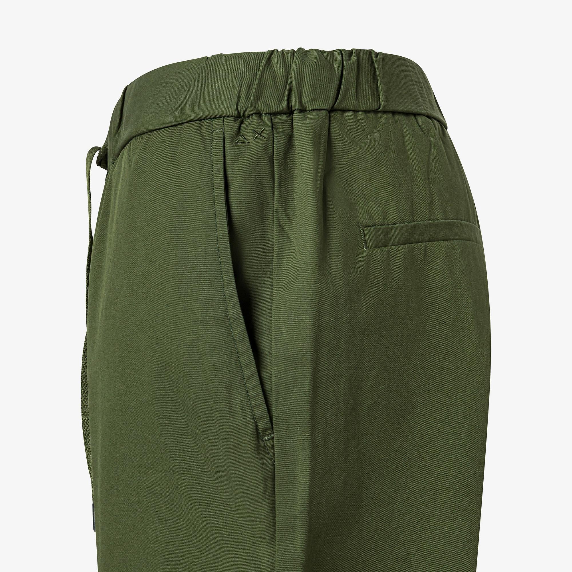 Pantaloni sun68  in cotone verde scuro P35104 37 SUN 68 