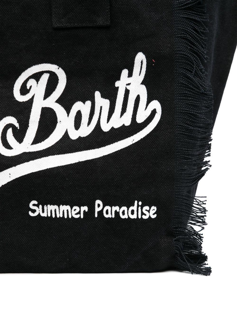 Borsa Vanity MC2 Saint Barth nera con stampa del logo sul davanti VANI001 00208L MC2 SAINT BARTH 