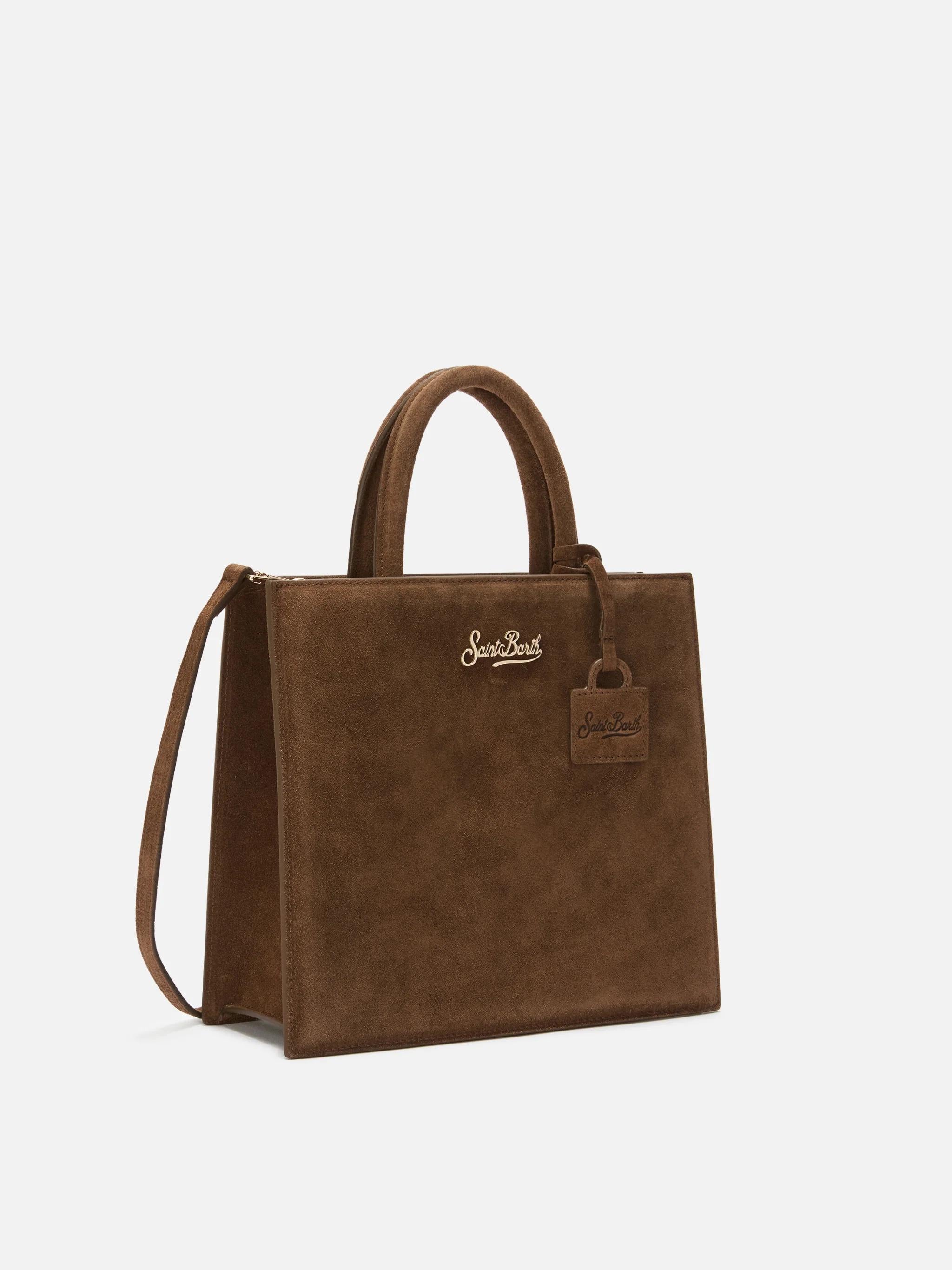 Borsa a mano Shop Bag Midi in pelle scamosciata marrone SHBM0001 00708I MC2 SAINT BARTH 