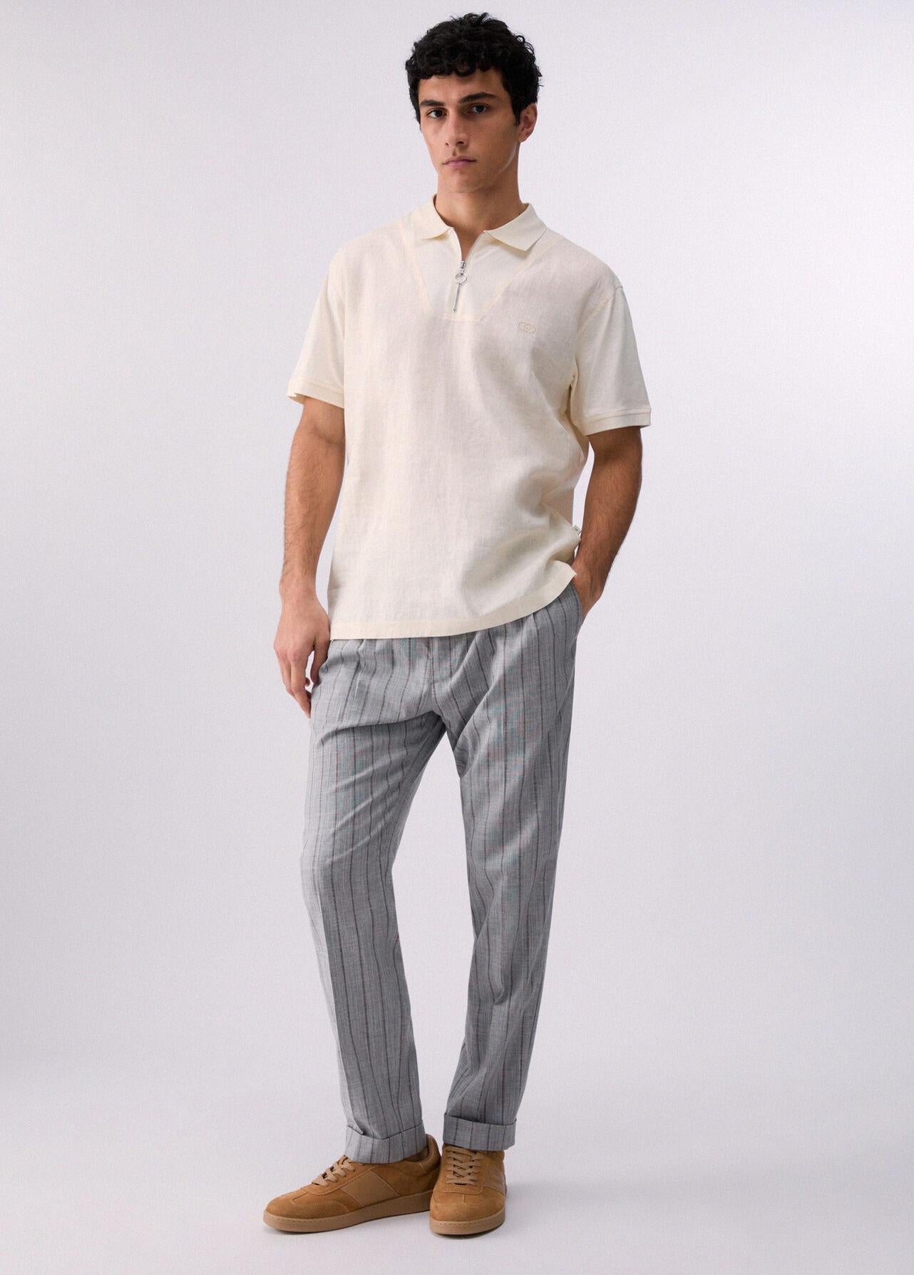 Liu-jo Pantaloni gessati con pence QA6206T575A C3982 LIU-JO 