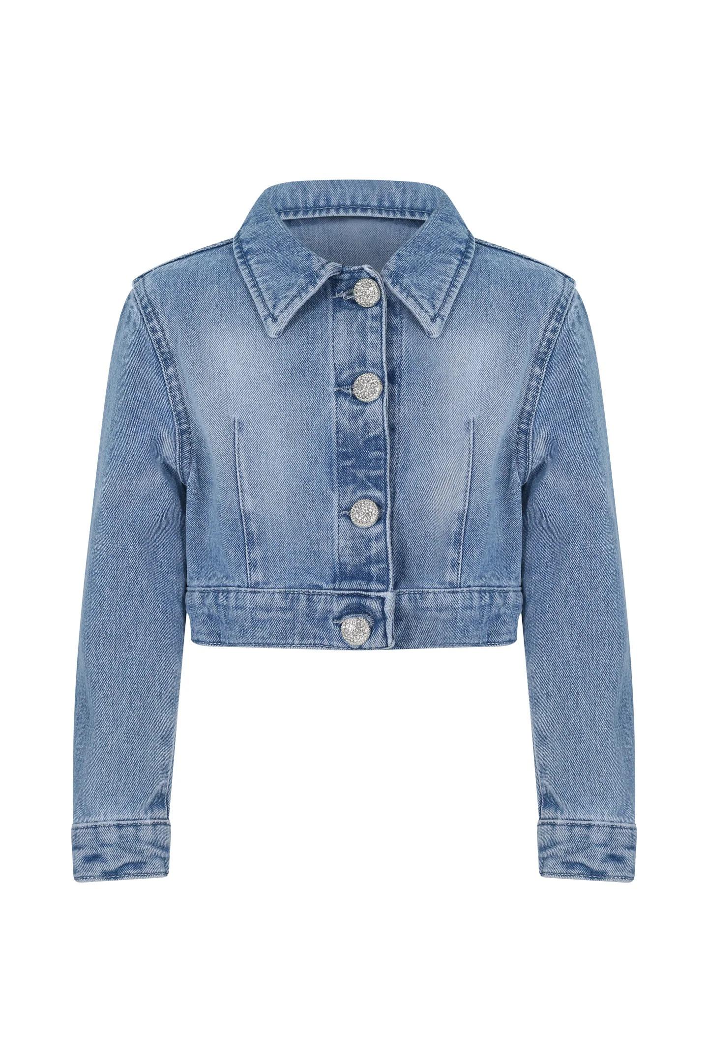 Giacca Fun & Fun blu bambina FNCBJK02810 BLU DENIM Fun fun couture 
