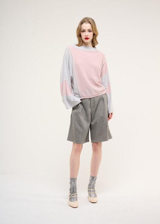 SHORT CROCHE' SPIGATO GRIGIO CHIARO CR09442 90 CROCHE 