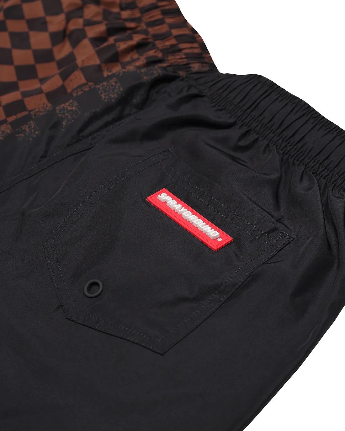 SPRAY SHARK IN PARIS BROWN SWIM TRUNKS BLK SPY1469 BLACK SPRAYGROUND 