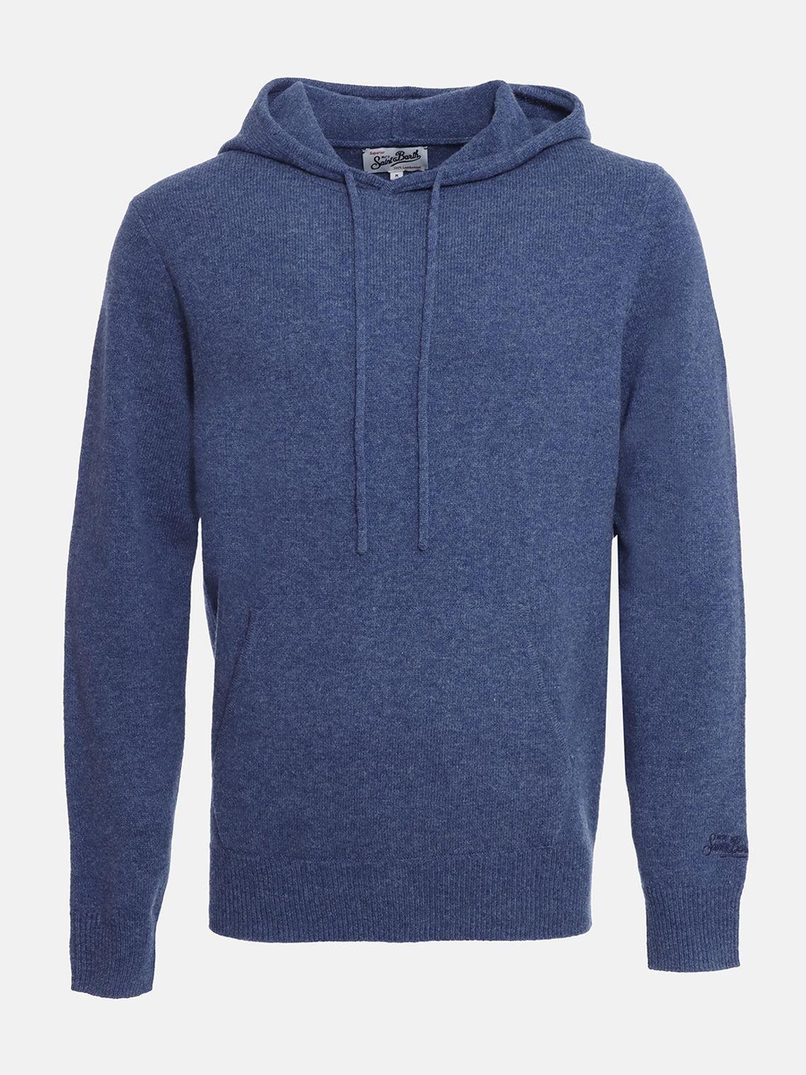 Mc2 Saint Barth  MAHONY LAMBSWOOLHOODED KNIT  DENIM MAH0002 00059I MC2 SAINT BARTH 