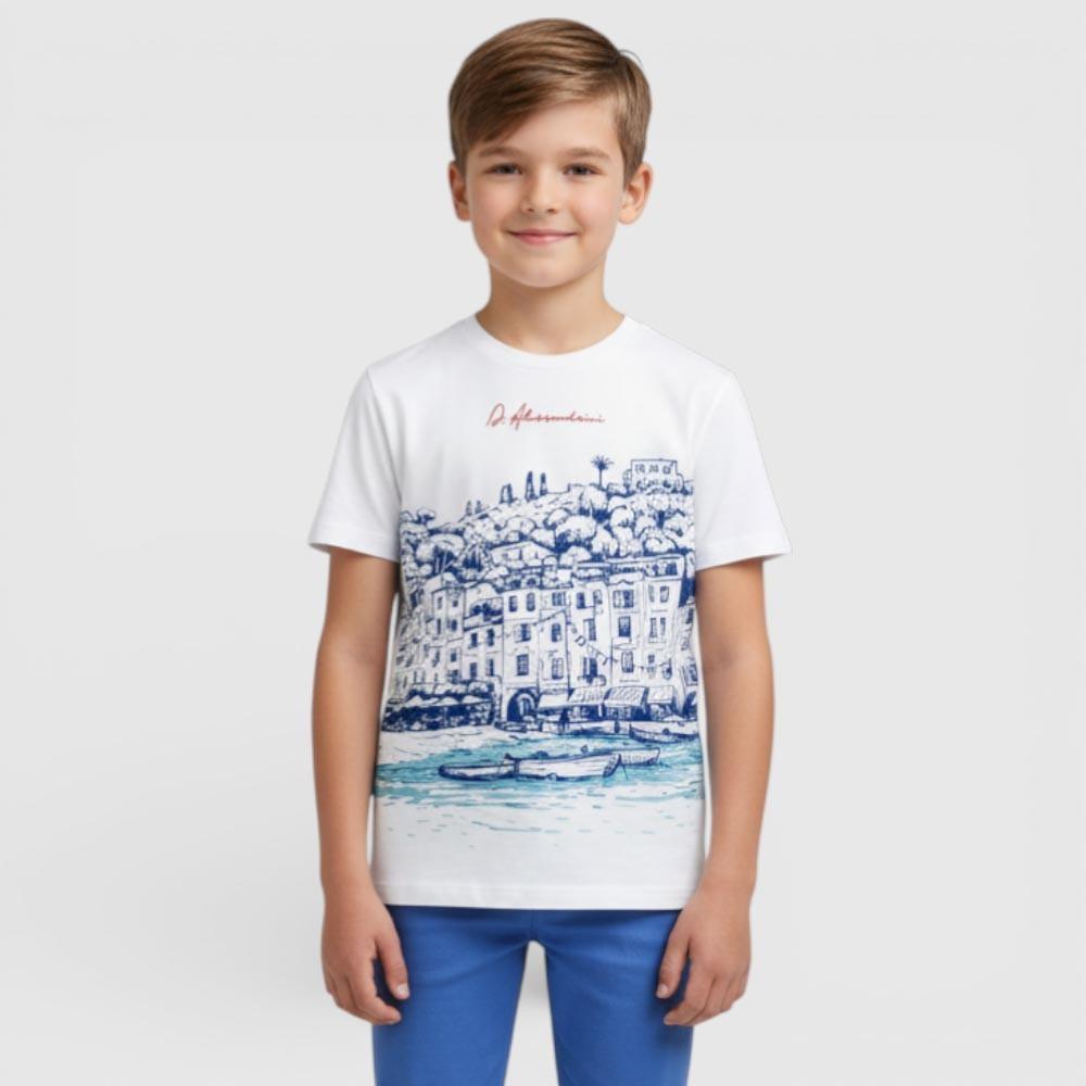 T-shirt Daniele Alessandrini Kids Bianca 1236M00474 WHITE DANIELE ALESSANDRINI 