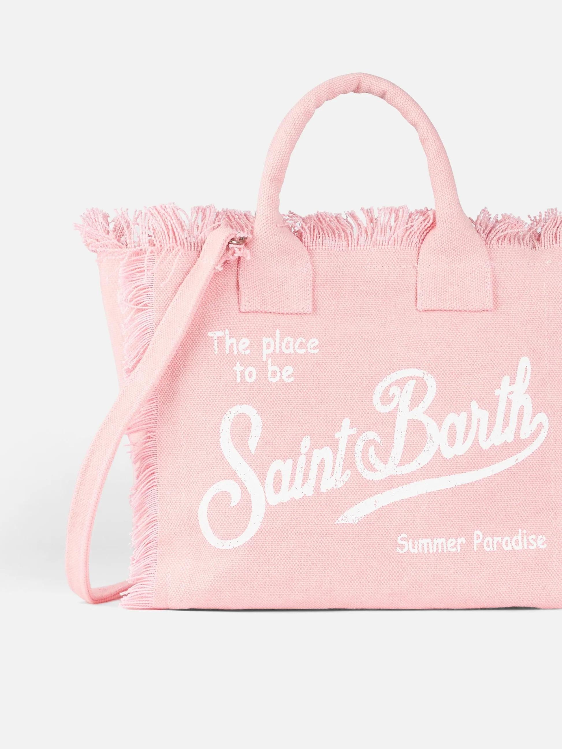 Borsa Colette in canvas di cotone rosa COL0001 00135L MC2 SAINT BARTH 