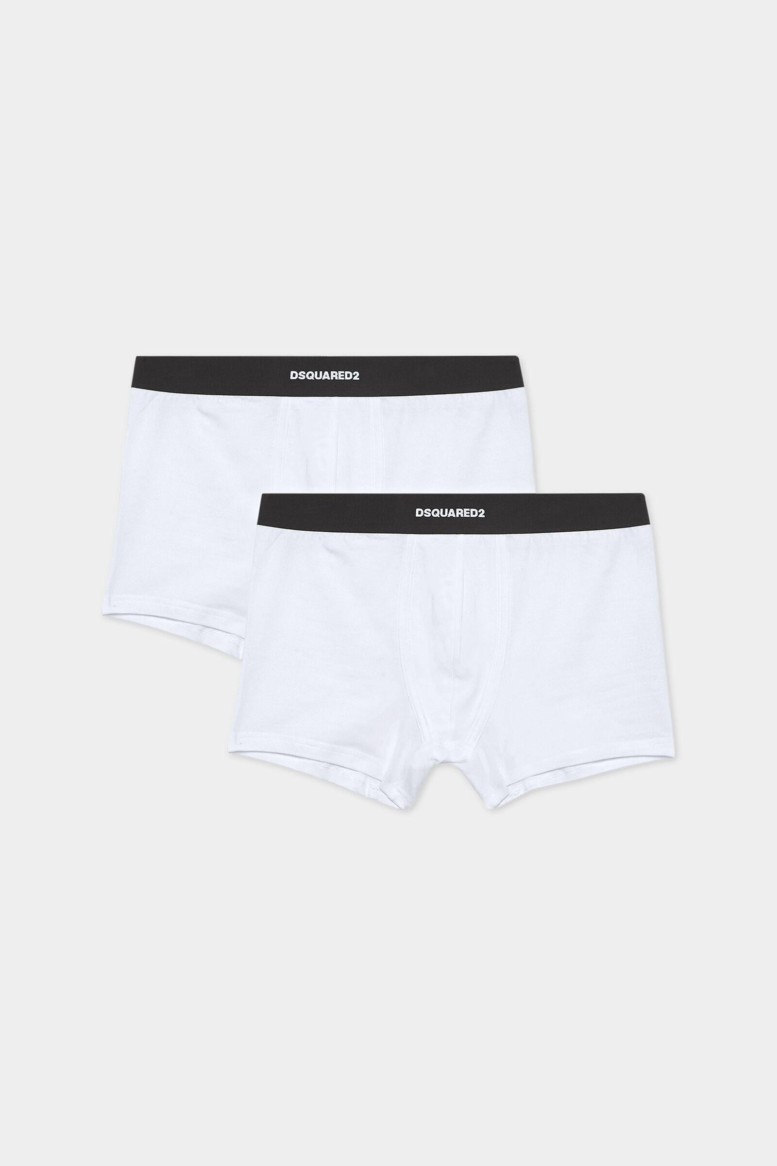 Set di 2 boxer in cotone stretch bianco DCX210070 100 DSQUARED 