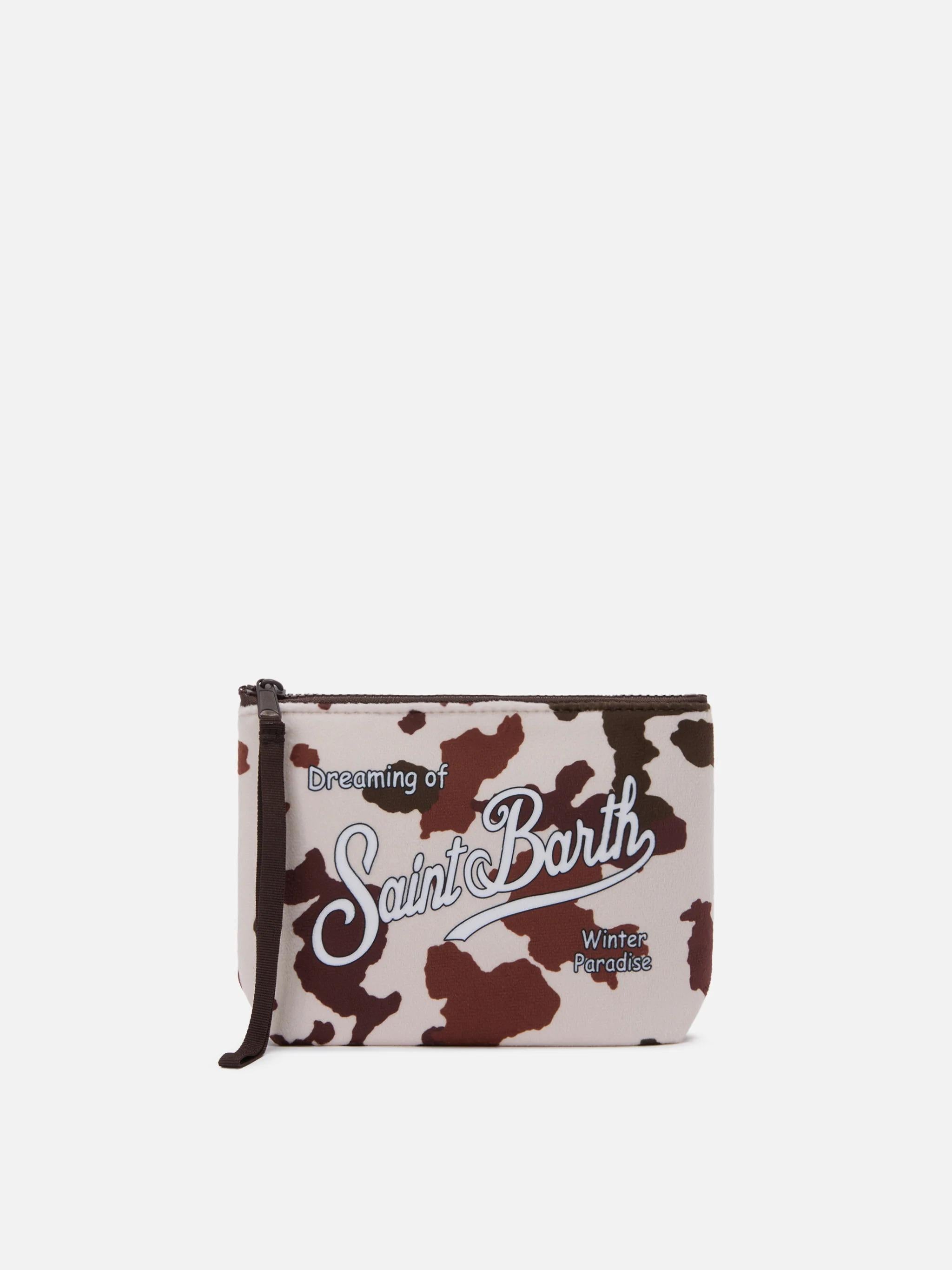 Pochette Aline effetto lana a con stampa muccata ALI002 00364I MC2 SAINT BARTH 