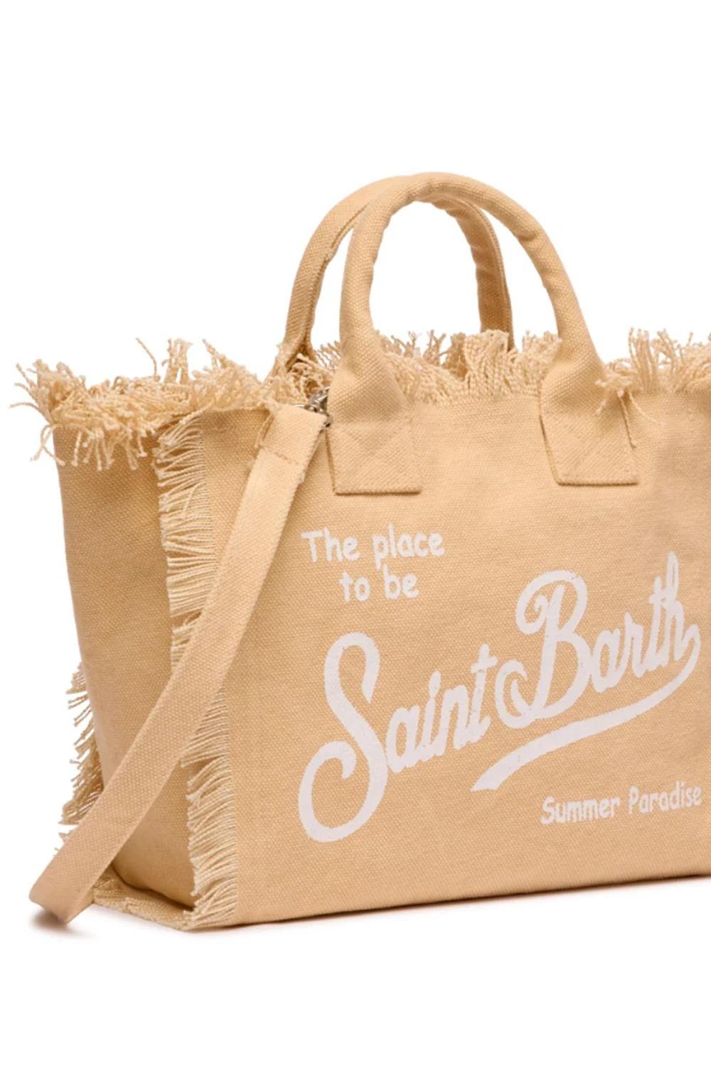Borsa Colette in canvas di cotone beige COL0001 00102L MC2 SAINT BARTH 